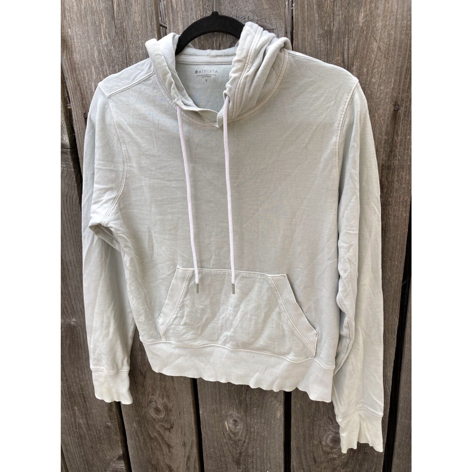 Athleta Athleta Sweatshirt Women Green Solid S Cotton Blend Logo Pullover All Seasons Casual Activewear Athleisure Size S / US 4 / IT 40 - 3 Thumbnail