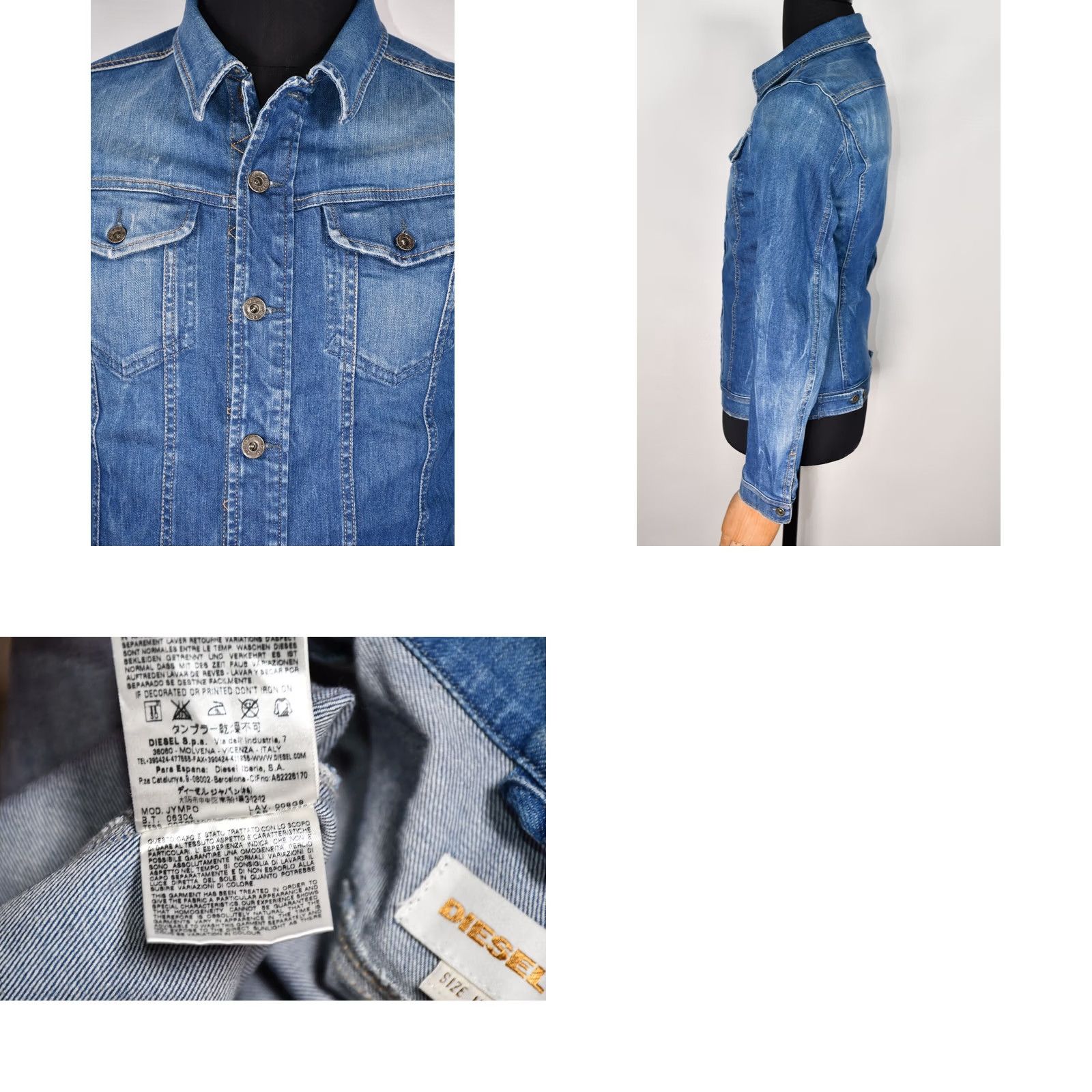 Diesel Diesel Jympo Denim Jacket Men's M Slim Blue Size M Casual Modern Denim Jacket Mens Size US M / EU 48-50 / 2 - 8 Thumbnail