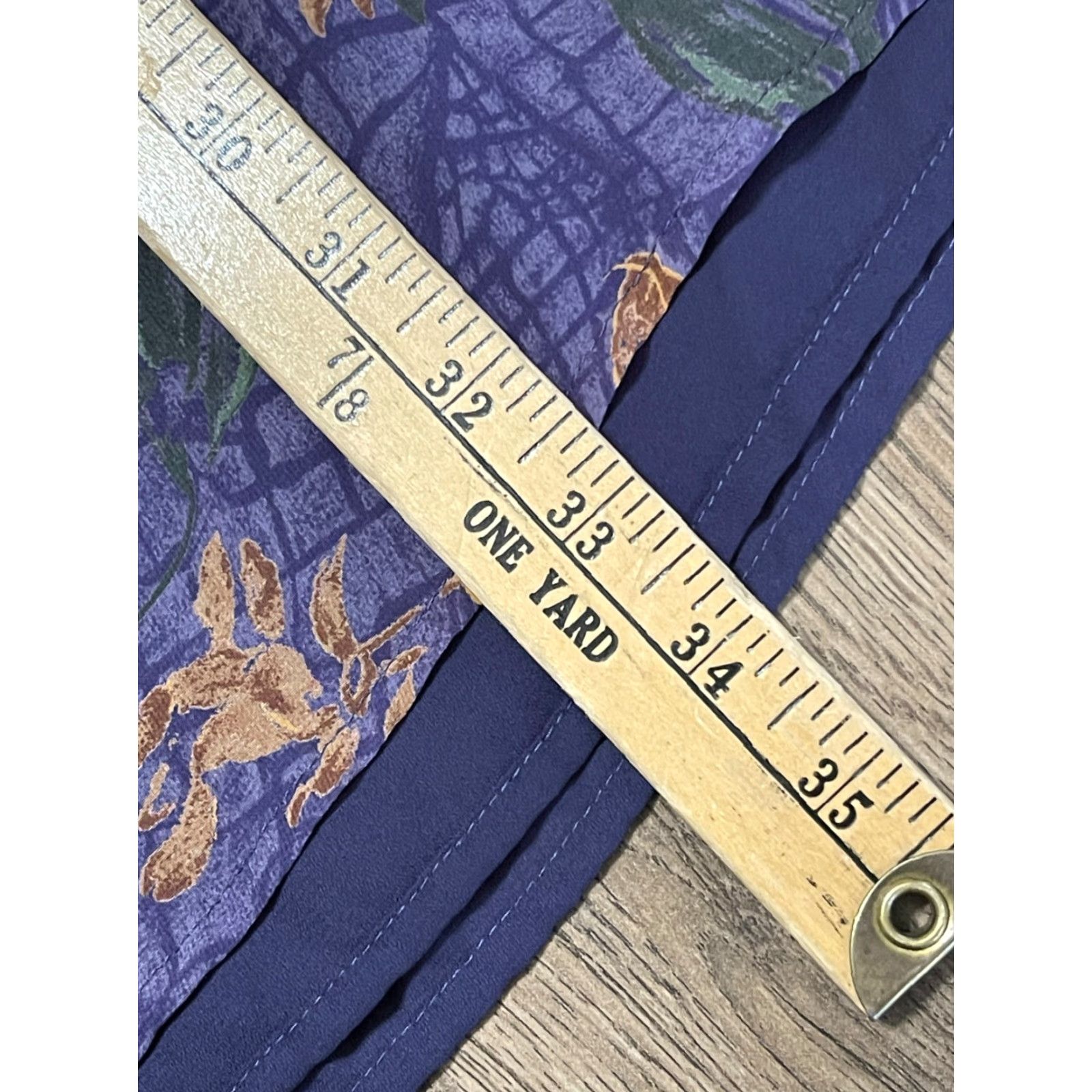Lee Kathie Lee Skirt, Women's Size 10, Midi, Brown Blue, Zip Side, Side Slit, Floral, Casual, Regular, Ladies, Skirt Size 32" / US 10 / IT 46 - 4 Thumbnail