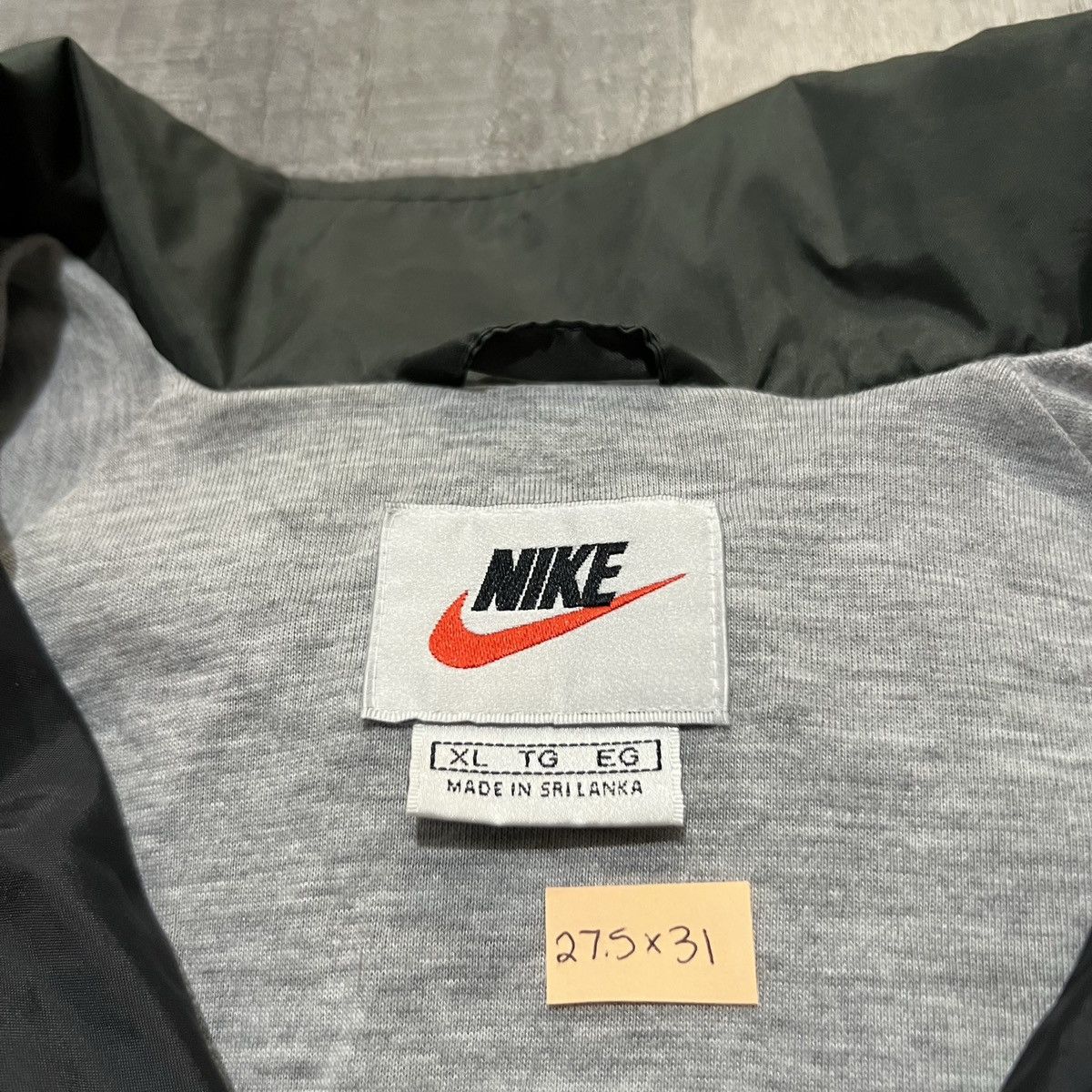 Nike × Vintage VTG Nike 90s White Tag Black Full Zip Windbreaker Jacket Size US XL / EU 56 / 4 - 5 Thumbnail
