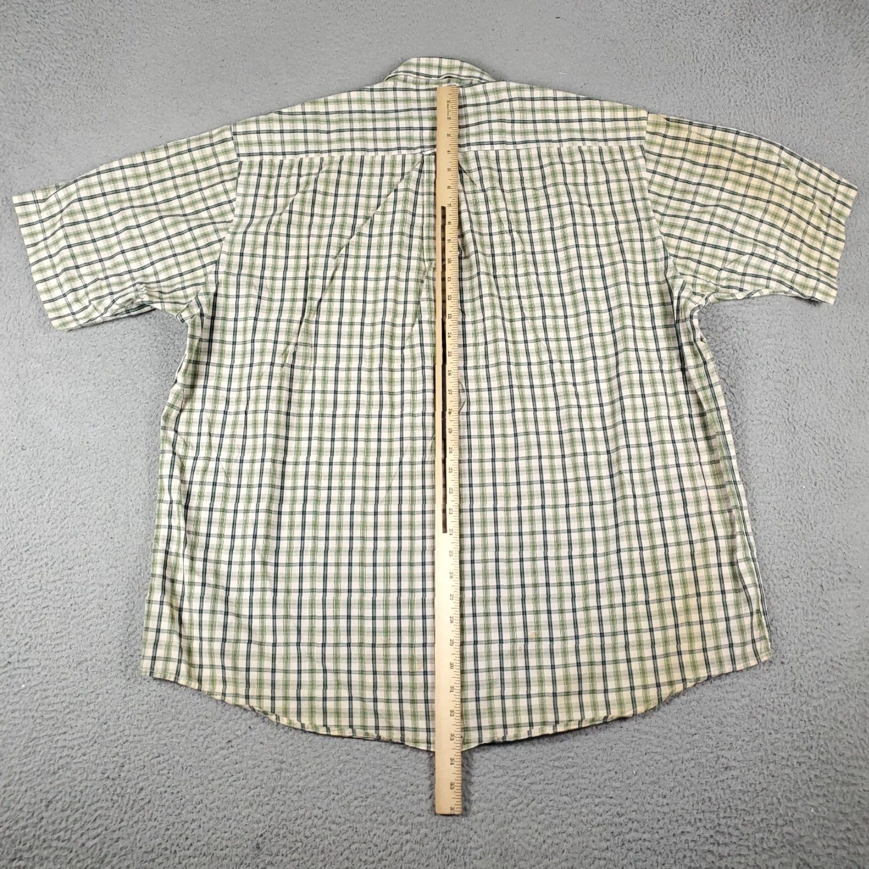 Nautica Nautica Green Plaid Button-Up Shirt Mens XL Short Sleeve Casual Size US XL / EU 56 / 4 - 7 Thumbnail