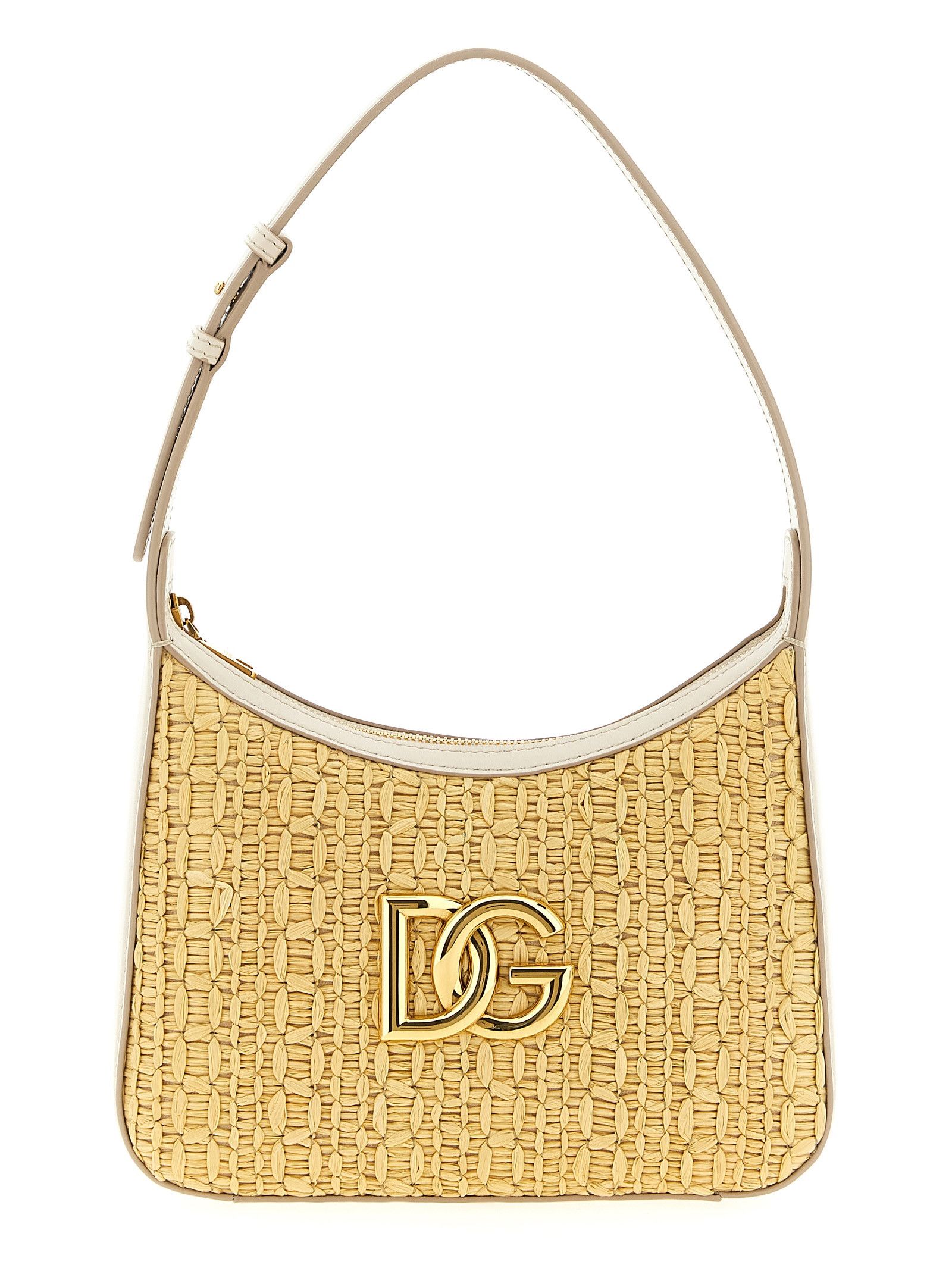 Dolce Gabbana Crochet Shoulder Bag in Beige, Women's