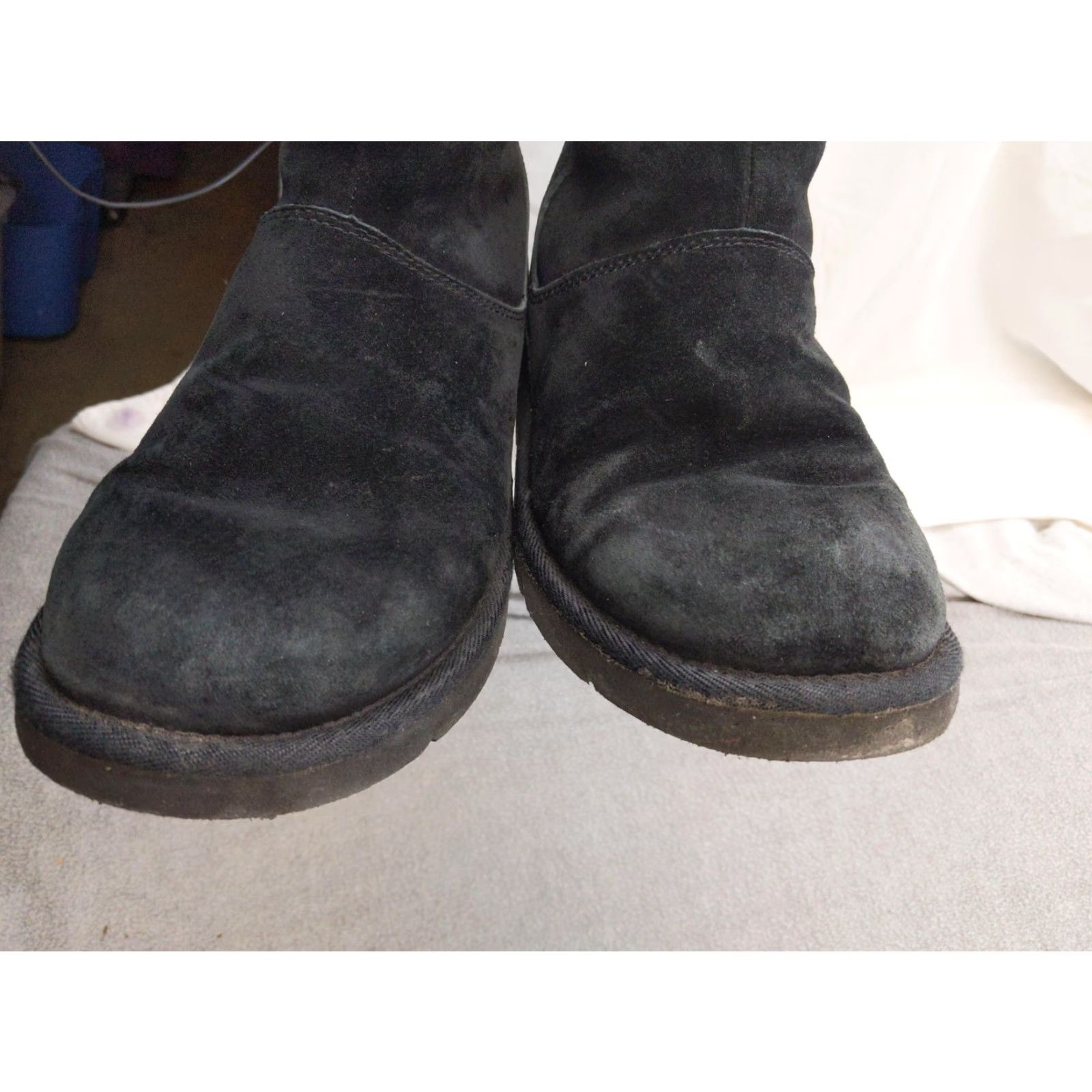 Ugg UGG Knightsbridge Boots Womens 9 Black Leather Shearling Lined Zip Mid Calf Size US 9 / IT 39 - 6 Thumbnail
