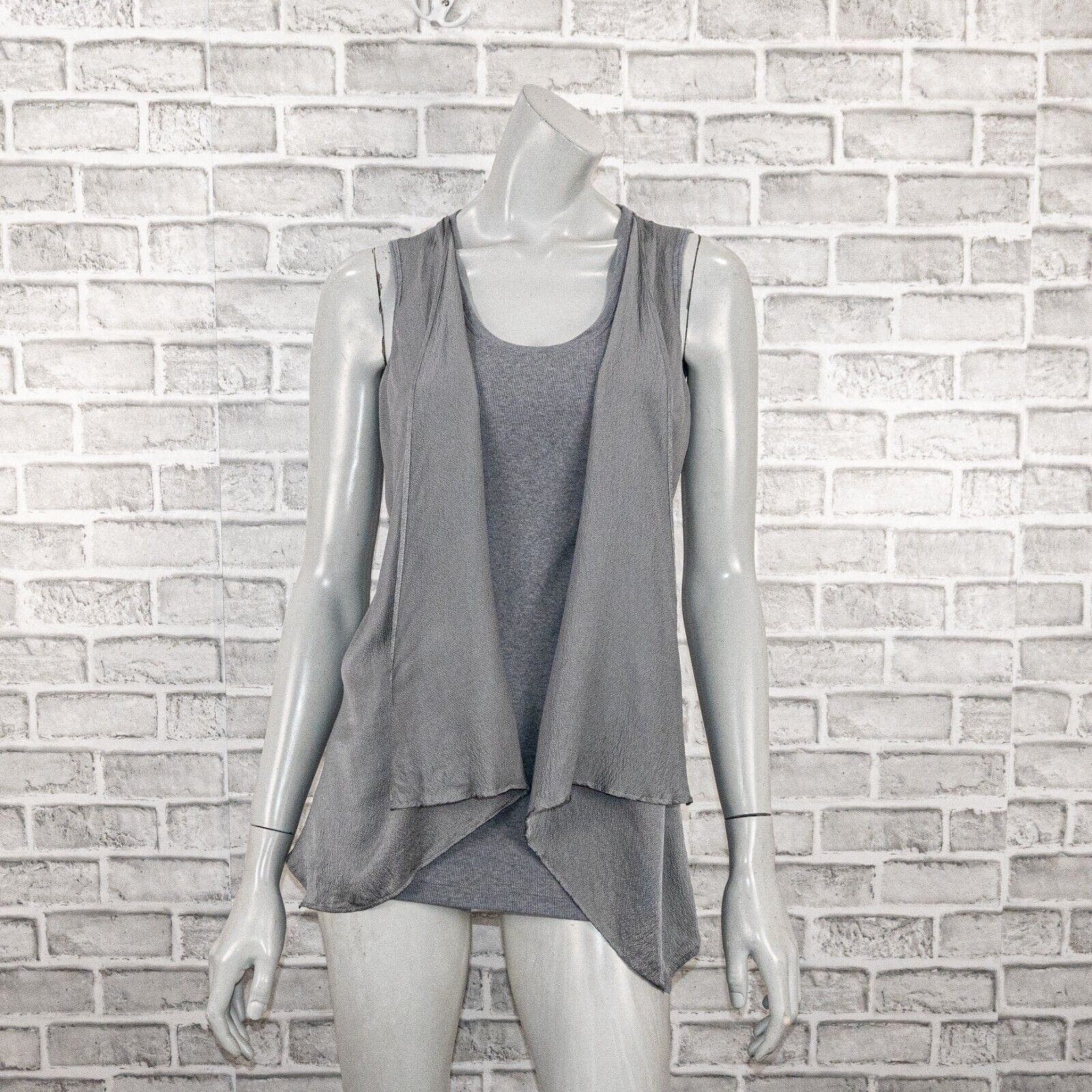 image of Brunello Cucinelli Drape Silk Cotton Top In Gray Italy Made in Grey, Women's (Size Large)