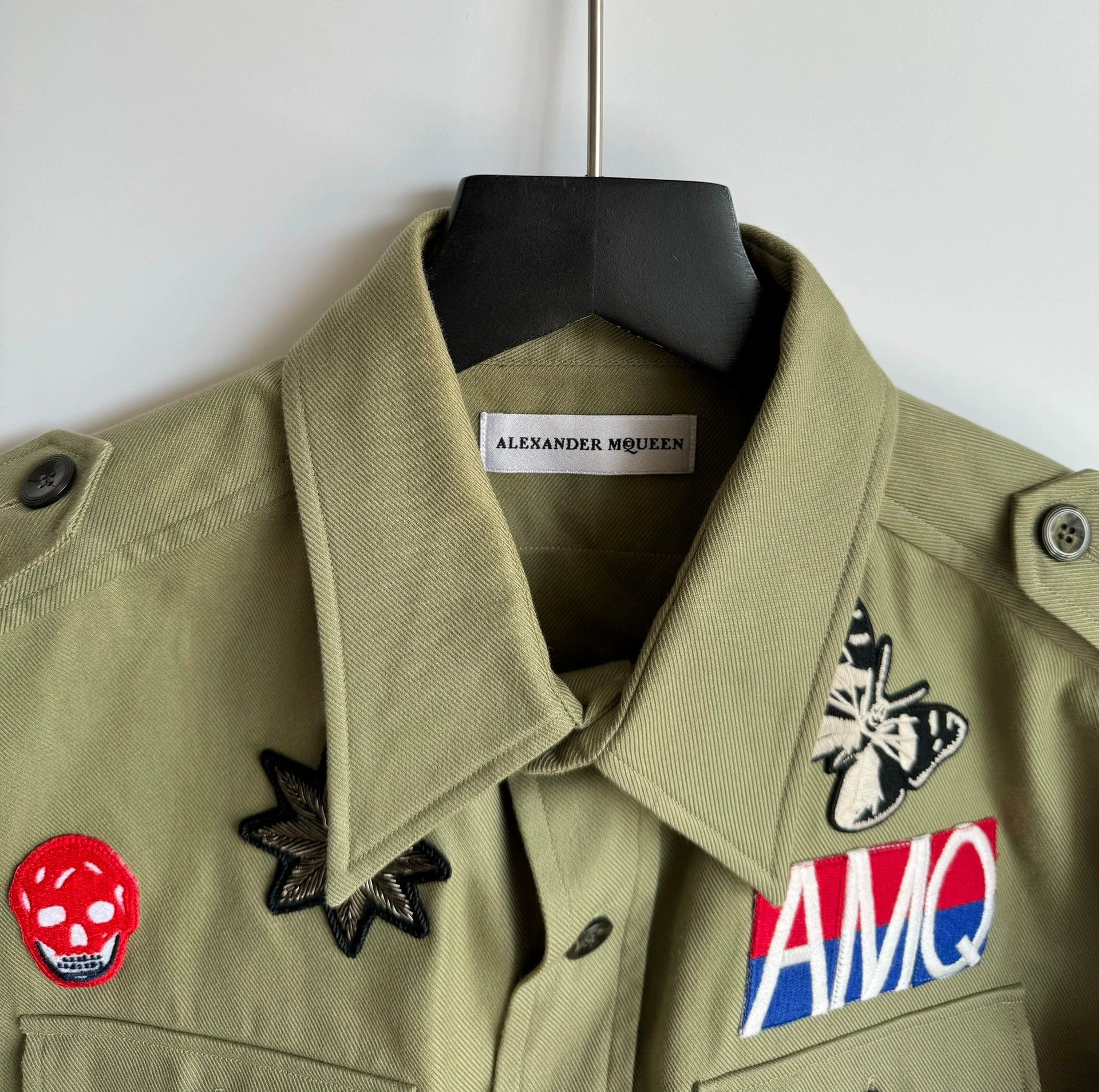 Alexander McQueen Alexander McQueen Heavy Embellished Logo Shirt Size US M / EU 48-50 / 2 - 4 Thumbnail