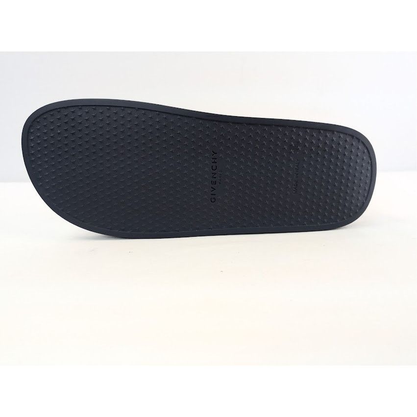 Givenchy o1rshd1 Embossed Rubber Logo Printed Slide Sandals Dark Blue Size US 14 / EU 47 - 13 Thumbnail