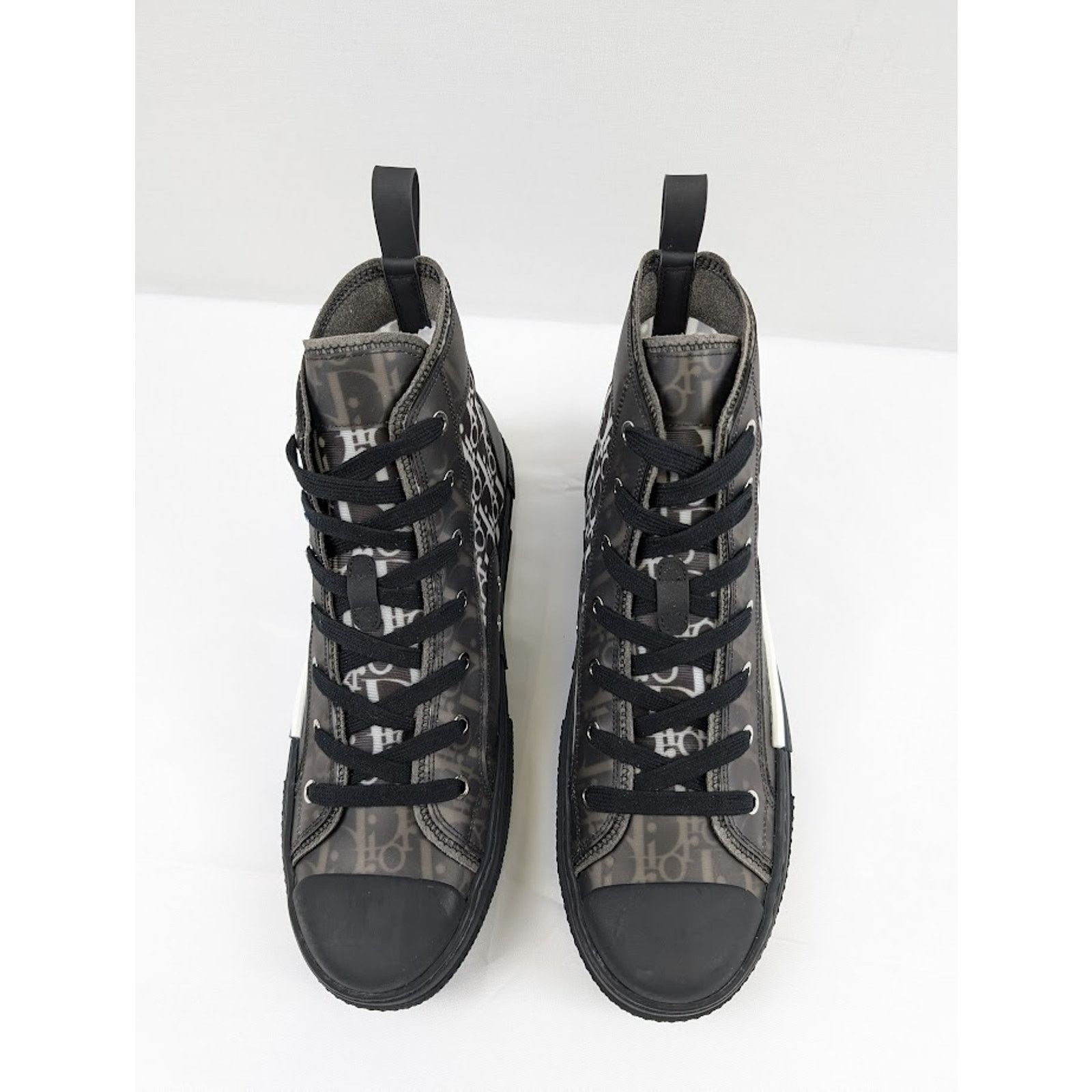Dior o1rshd1 B23 Oblique High-Top Sneakers in Black / White Size US 8 / EU 41 - 16 Thumbnail