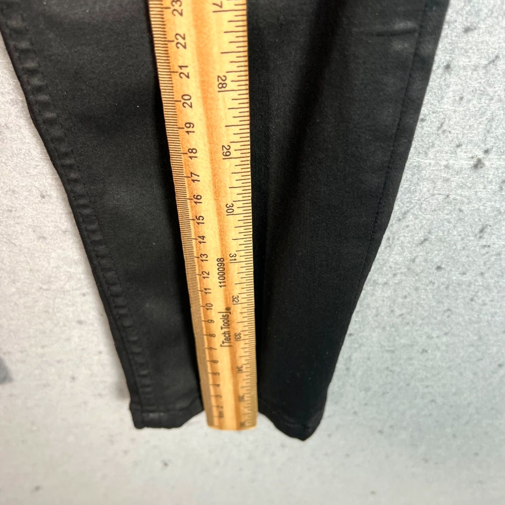 Allsaints AllSaints Womens Size 27 Black Dax Coated Skinny Jeans Modal Polyester Blend Denim 5-Pocket Design Zip Adult Womens 27 Black Skinny Jeans Size 27" / US 4 / IT 40 - 7 Thumbnail