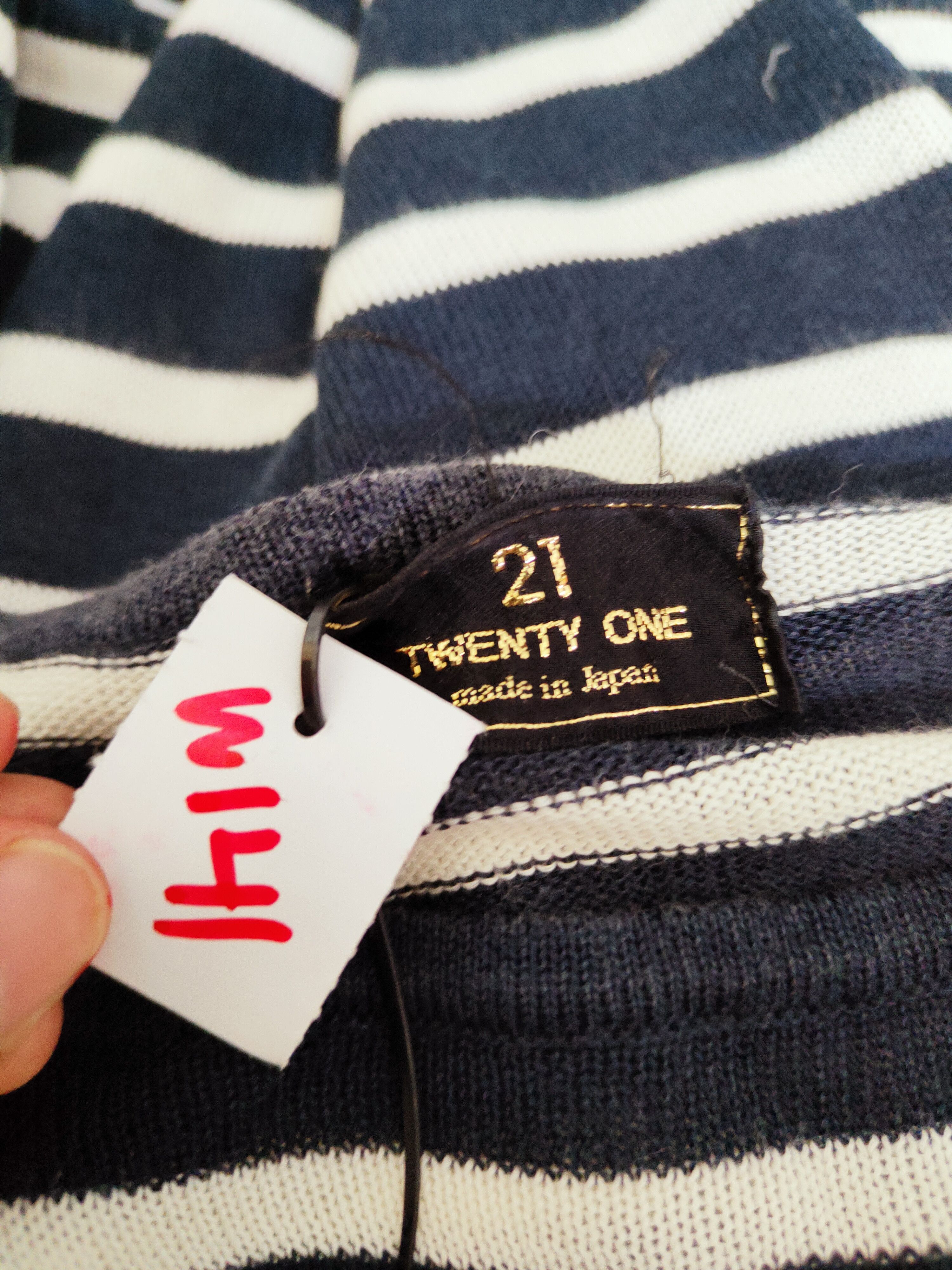 No. 21 Twenty One Navy Stripe Knitwear Short Sleeve T-shirts #W141 Size M / US 6-8 / IT 42-44 - 12 Thumbnail
