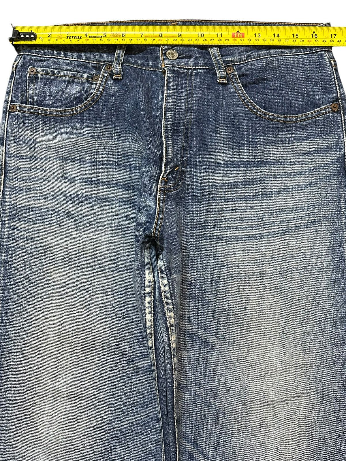 Levi's Vintage 90s Levis 534 Blue Faded Wash Distress Baggy Jeans Size US 33 - 12 Thumbnail