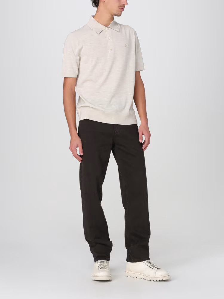 Burberry o1mle0326 Wool Polo Shirt in Neutrals Size US XXL / EU 58 / 5 - 2 Thumbnail