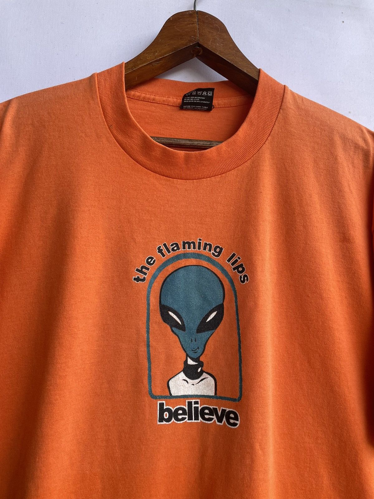 image of Band Tees x Vintage The Flaming Lips T-Shirt Vintage 90’S in Orange, Men's (Size XL)