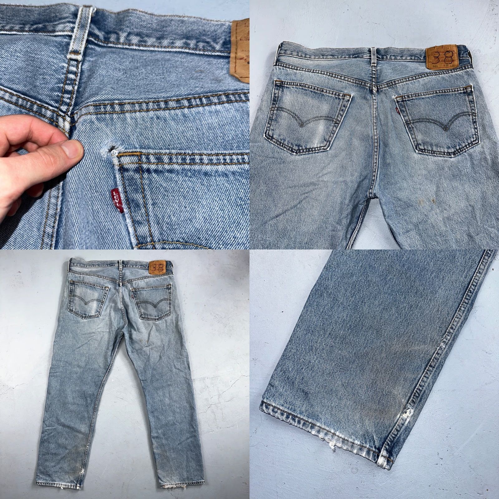 Levi's VINTAGE Levi's 501 Jeans Men 38x30 Light Wash Denim Straight 90s 501 Series 90s Theme Size US 38 / EU 54 - 11 Thumbnail