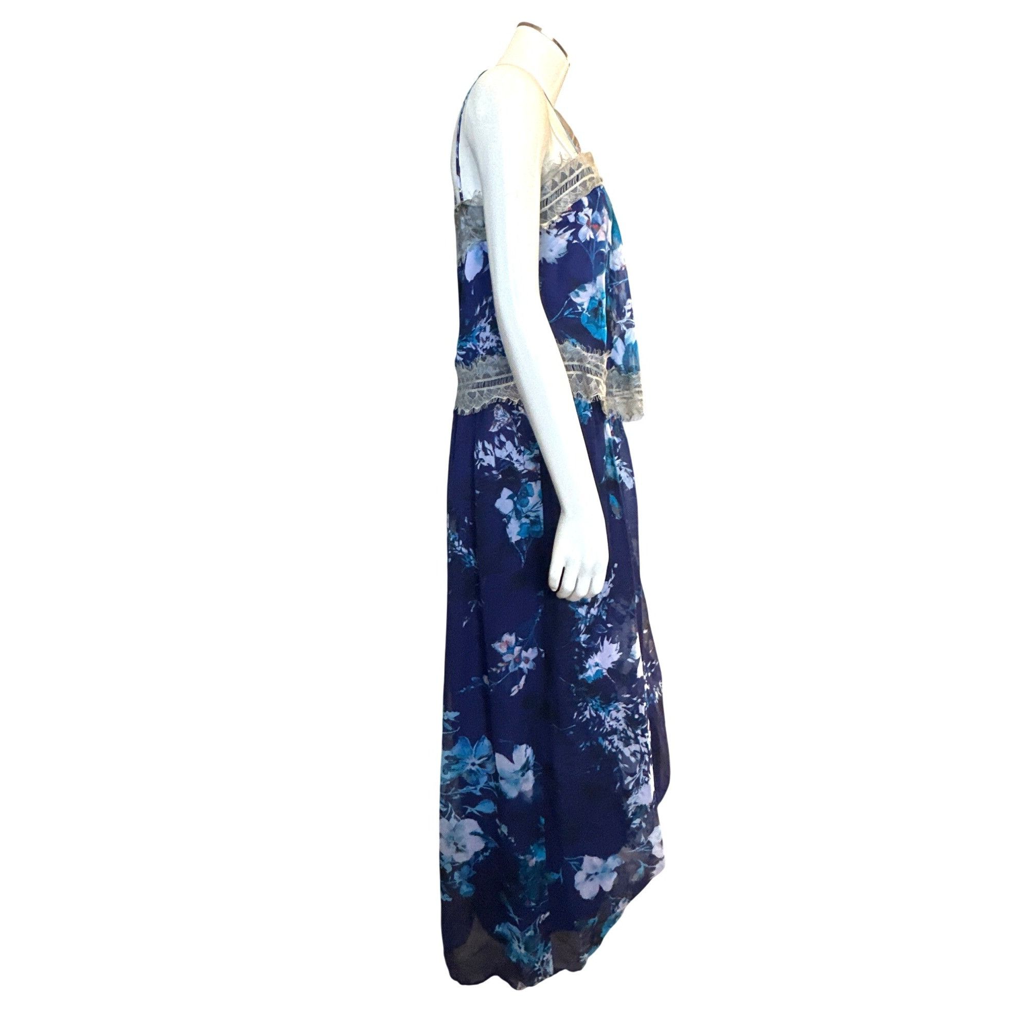 Other Twelfth Street by Cynthia Vincent Small Navy Floral Silk Max Size S / US 4 / IT 40 - 6 Thumbnail