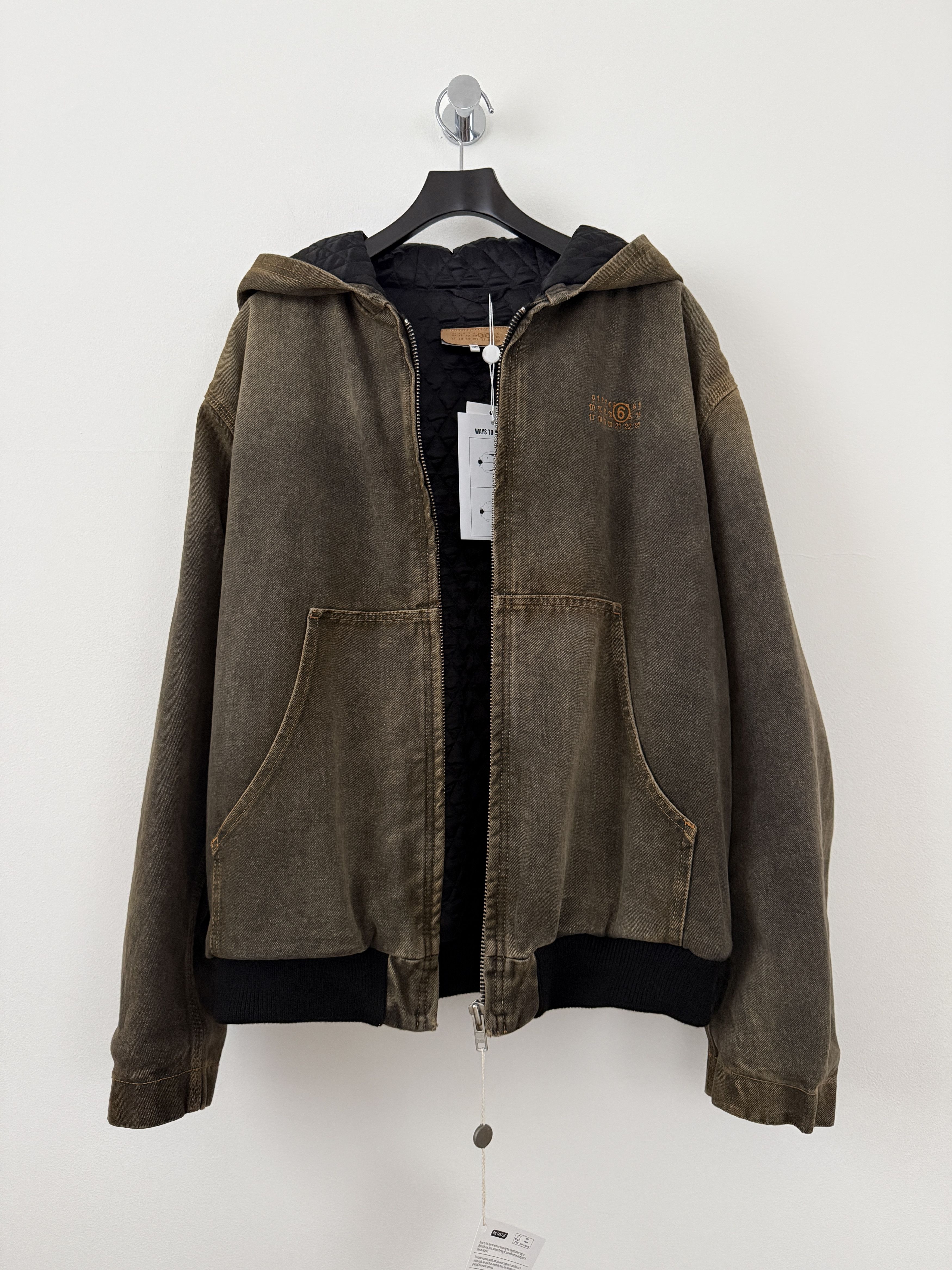 Maison Margiela MM6 Brown Denim Hooded Zip-Up Jacket Size US S / EU 44-46 / 1 - 2 Thumbnail