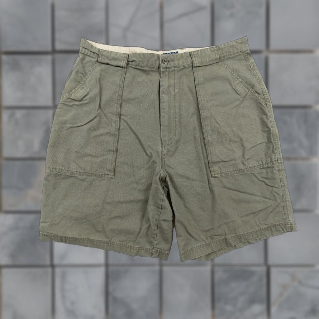 Tommy Hilfiger VINTAGE Tommy Hilfiger Shorts Mens 36 Chino Flat Front 9in Inseam Green 90s Casual Preppy Logo Mens Size US 36 / EU 52 - 1 Thumbnail