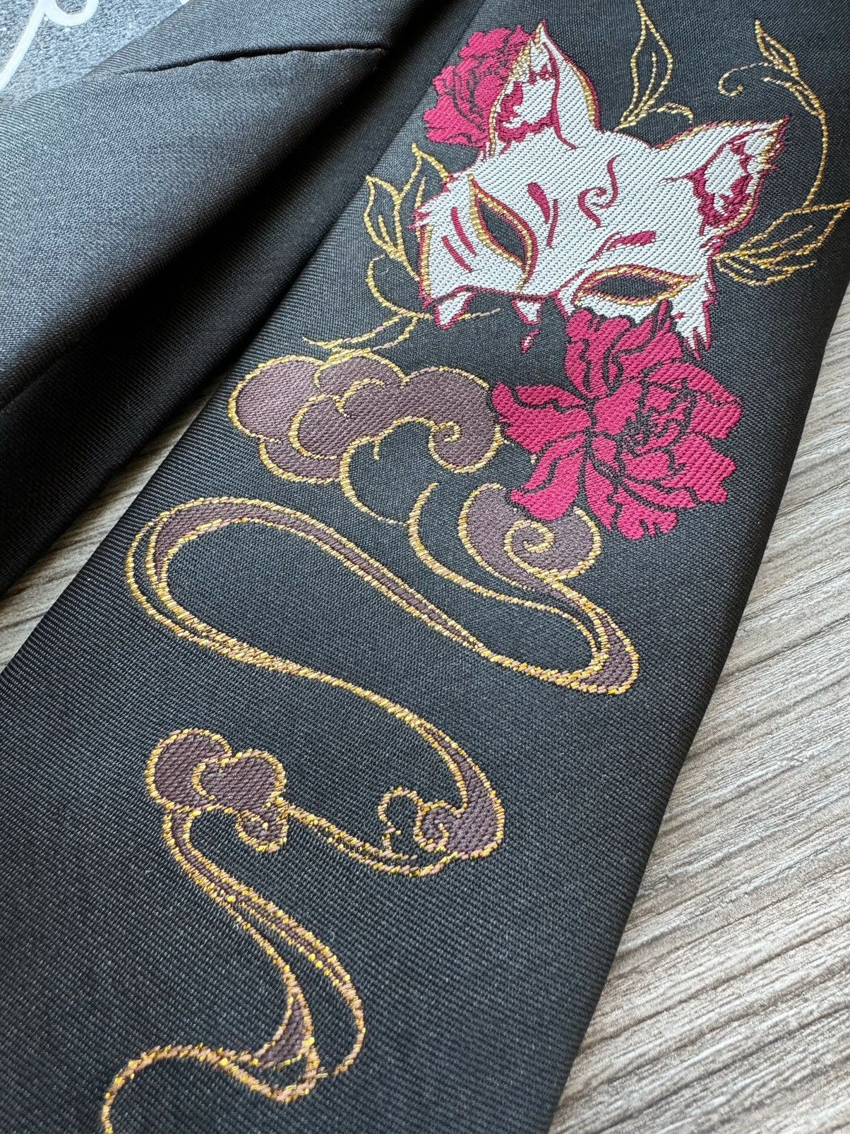 Japanese Brand × Vintage Avant garde punk y2k amine fox jacquard neck tie Size ONE SIZE - 2 Thumbnail