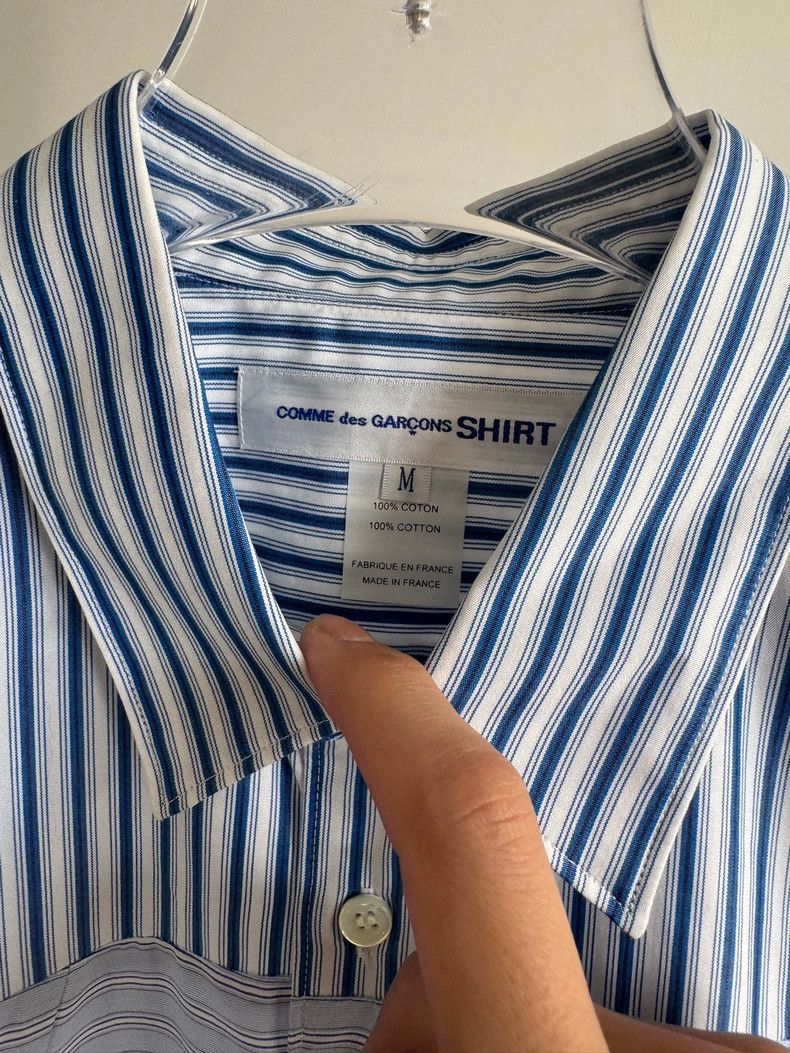Comme des Garcons Comme Des Garcons Striped Patchwork Shirt Size M / US 6-8 / IT 42-44 - 4 Thumbnail