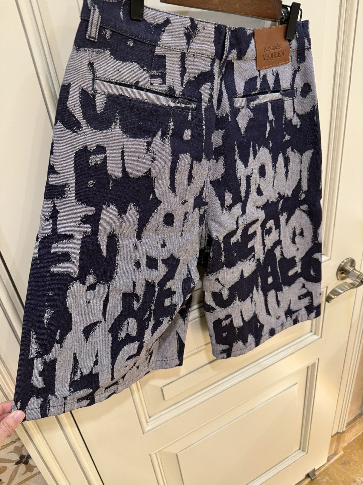 Alexander McQueen Graffati print denim shirt and shorts ，oneset size 46 Size US S / EU 44-46 / 1 - 24 Thumbnail