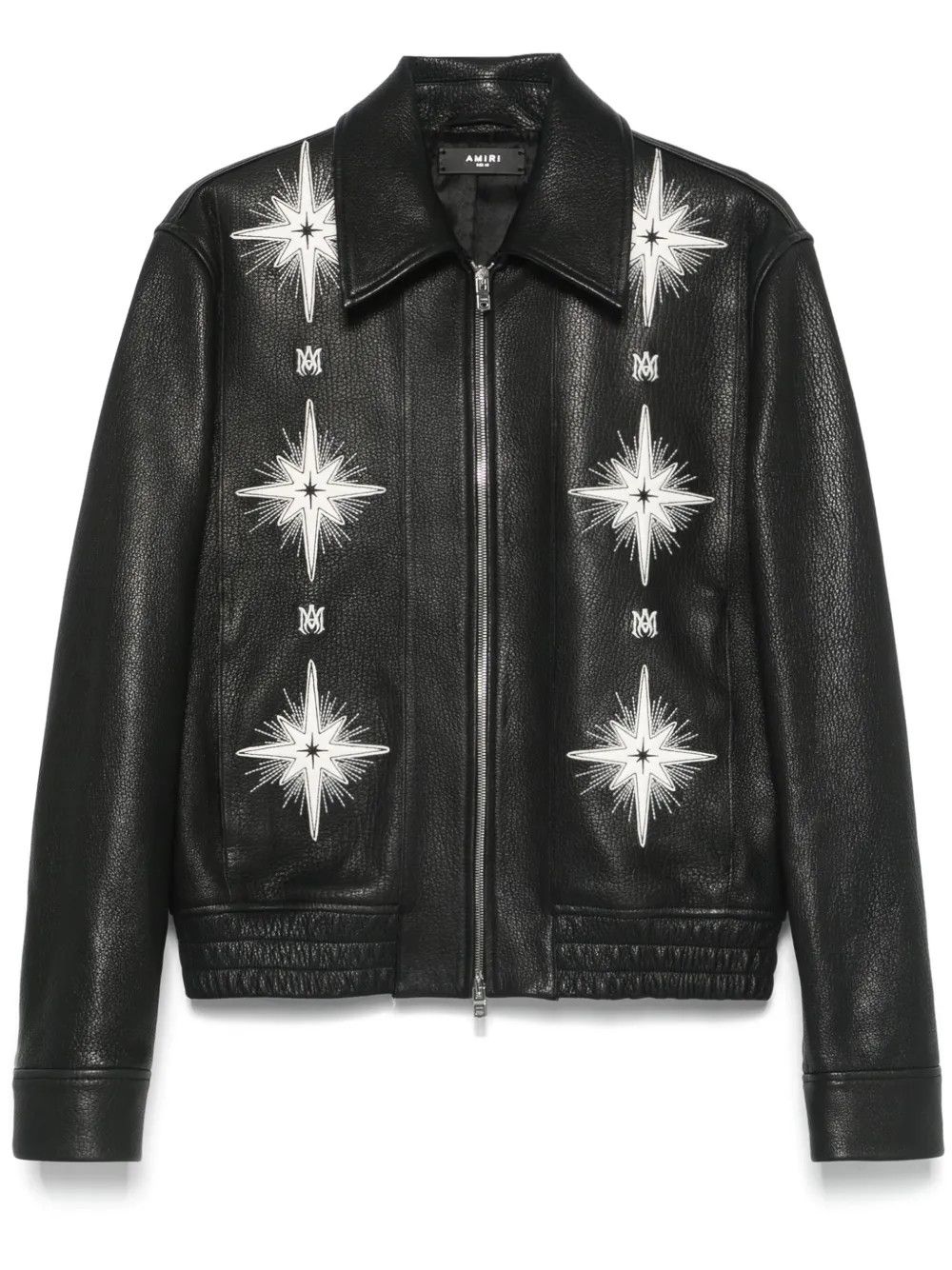 Amiri o1h1sh10525 Starburst Leather Blouson Jacket in Black Size US L / EU 52-54 / 3 - 1 Thumbnail