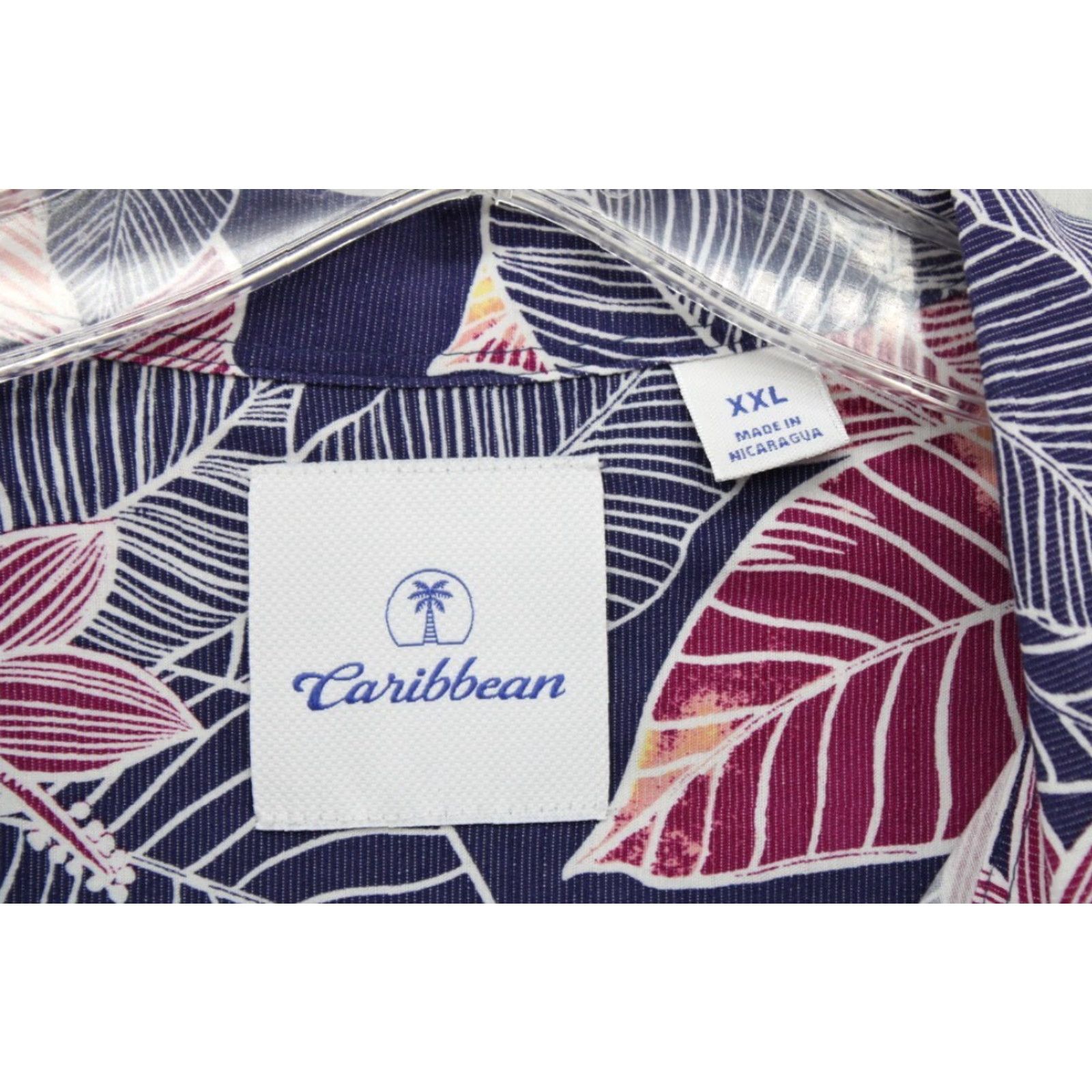 Vintage VINTAGE Caribbean Hawaiian Shirt Men XXL Blue Pink Hibiscus Floral Print Flowers Leaves Size US XXL / EU 58 / 5 - 4 Thumbnail