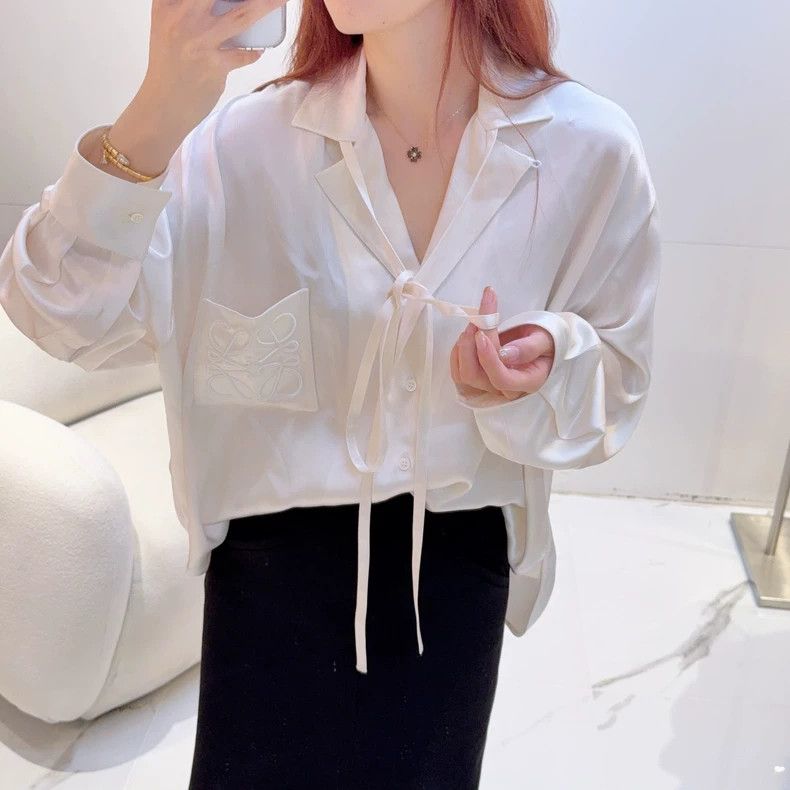 Loewe LOEWE Lace ribbon embroidered shirt jacket Size XXS / US 00 / IT 34 - 5 Thumbnail