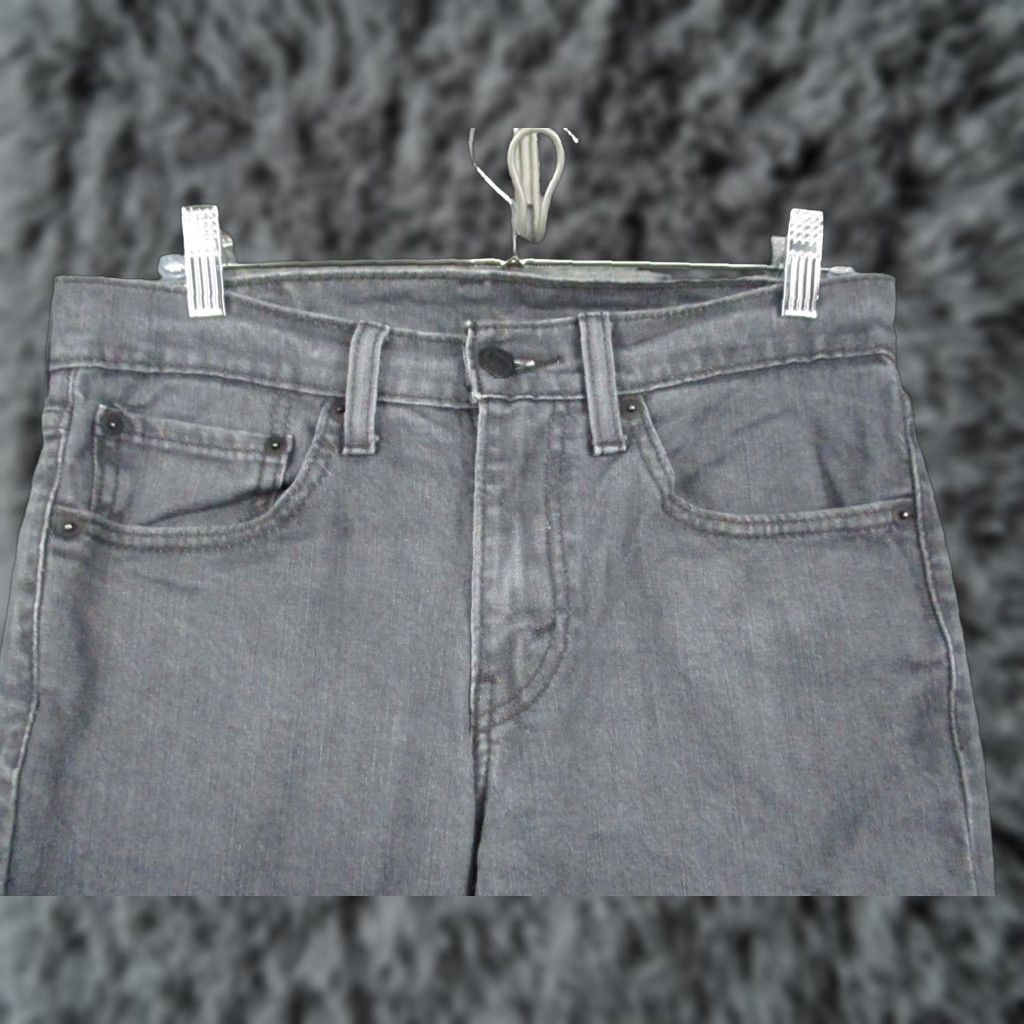 Levi's Levi's 511 Jeans Men Slim Straight 31 x 32 Gray Charcoal Wash Denim Cotton 5-Pocket Zip Size US 31 - 1 Thumbnail