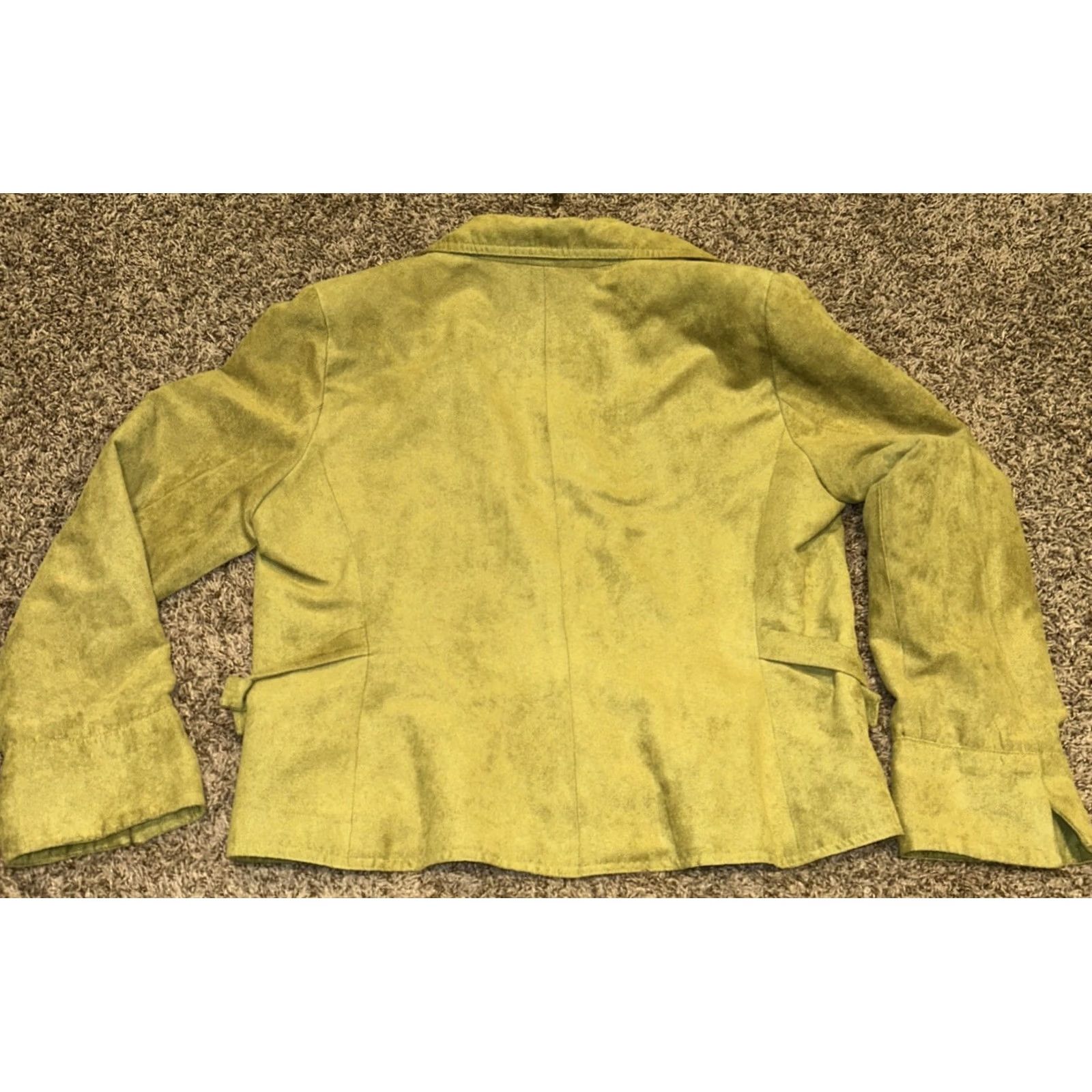 Vintage Jessica Howard Blazer Women 14 Green Polyester Open Lined A47 Jacket Size XL / US 12-14 / IT 48-50 - 5 Thumbnail