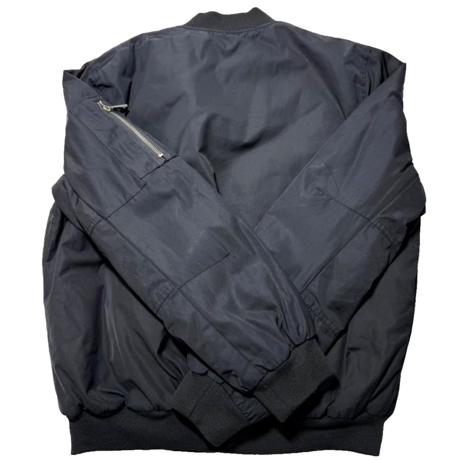 Vintage Realty Fashion Bomber Jacket M Black Polyester Full Zip Pockets - Winter Casual Mens Size US M / EU 48-50 / 2 - 3 Thumbnail
