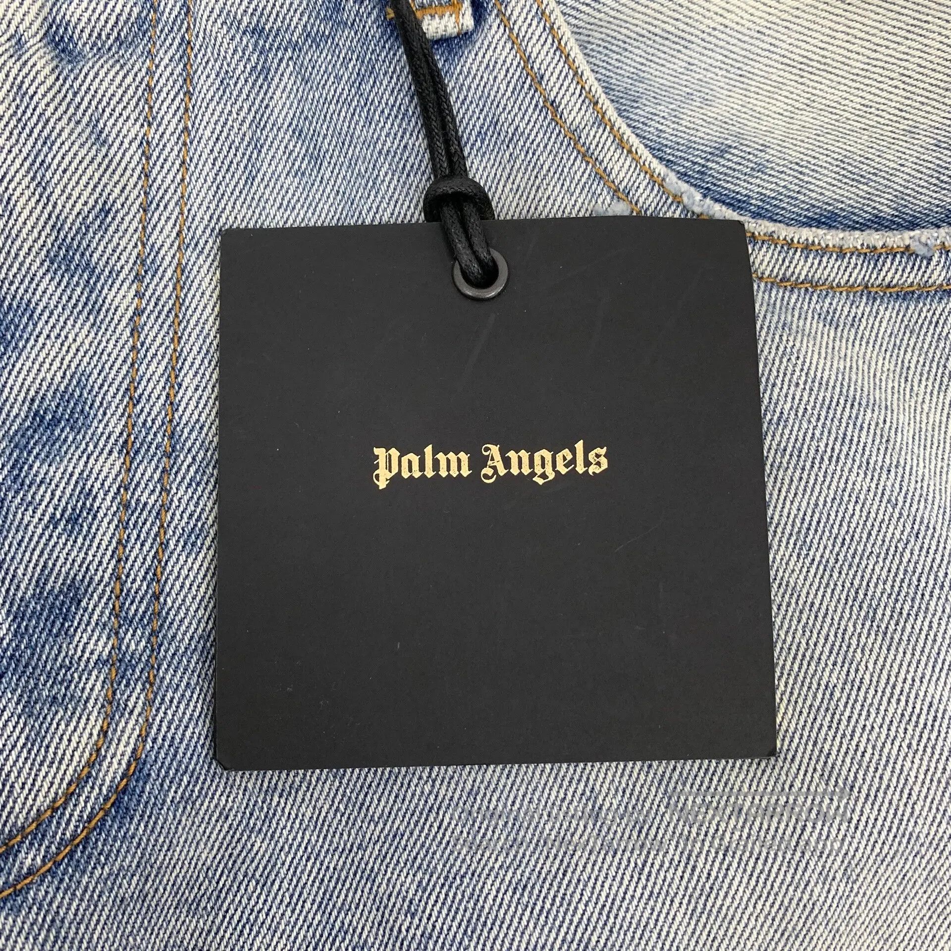 Palm Angels Palm Angels Light Blue Washed Hole Ripped Distressed Desig Size US 32 / EU 48 - 8 Thumbnail