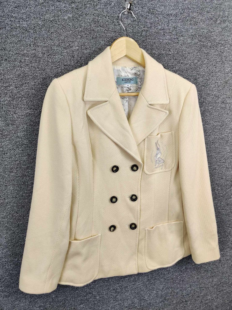 Iceberg Vintage 90's Iceberg History Bug Bunny Double Breasted Coat Size US M / EU 48-50 / 2 - 5 Thumbnail