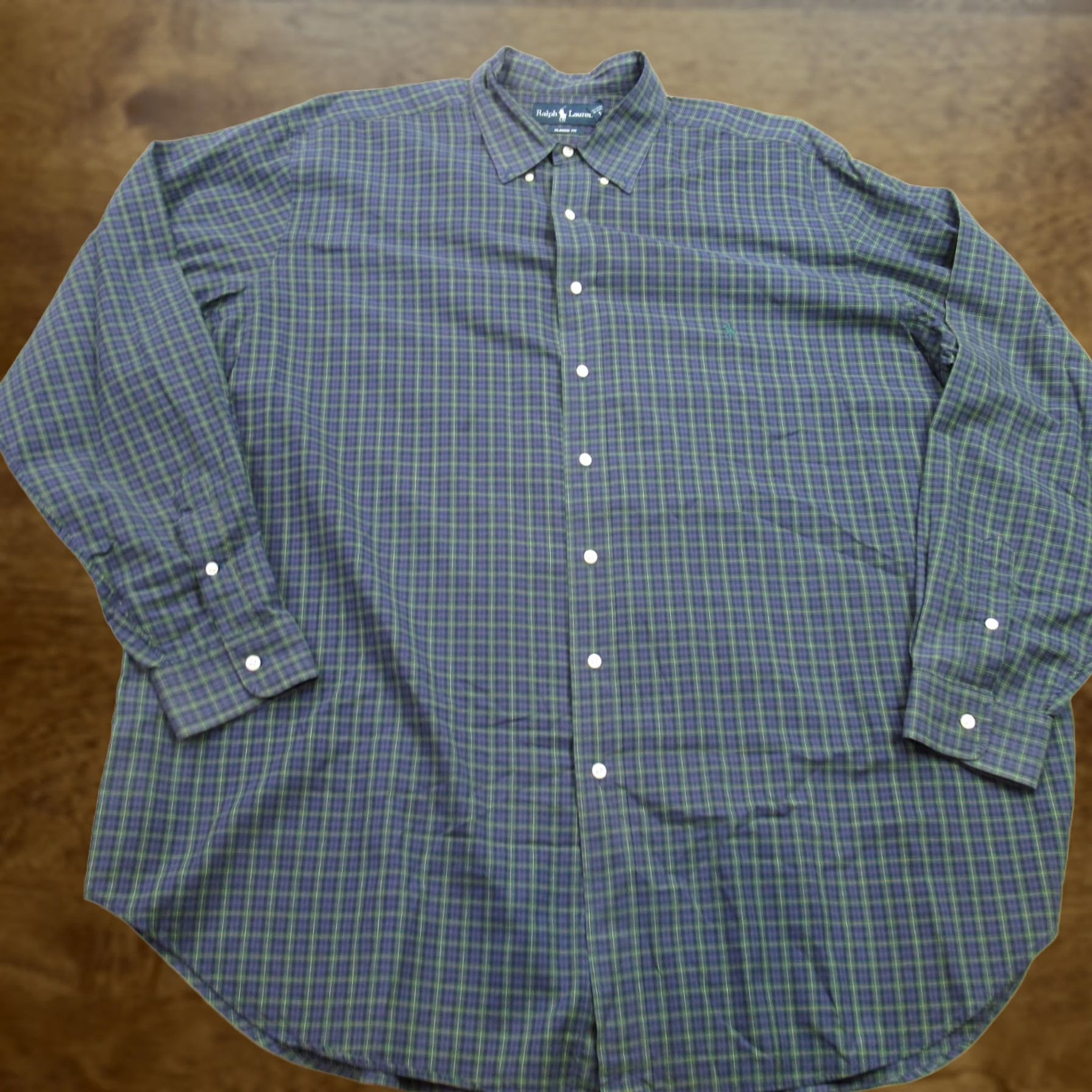 Polo Ralph Lauren Ralph Lauren Shirt Mens 2XLT Long Sleeve Lightweight Button Front Classic Plaid Shirt Size US XXL / EU 58 / 5 - 1 Thumbnail
