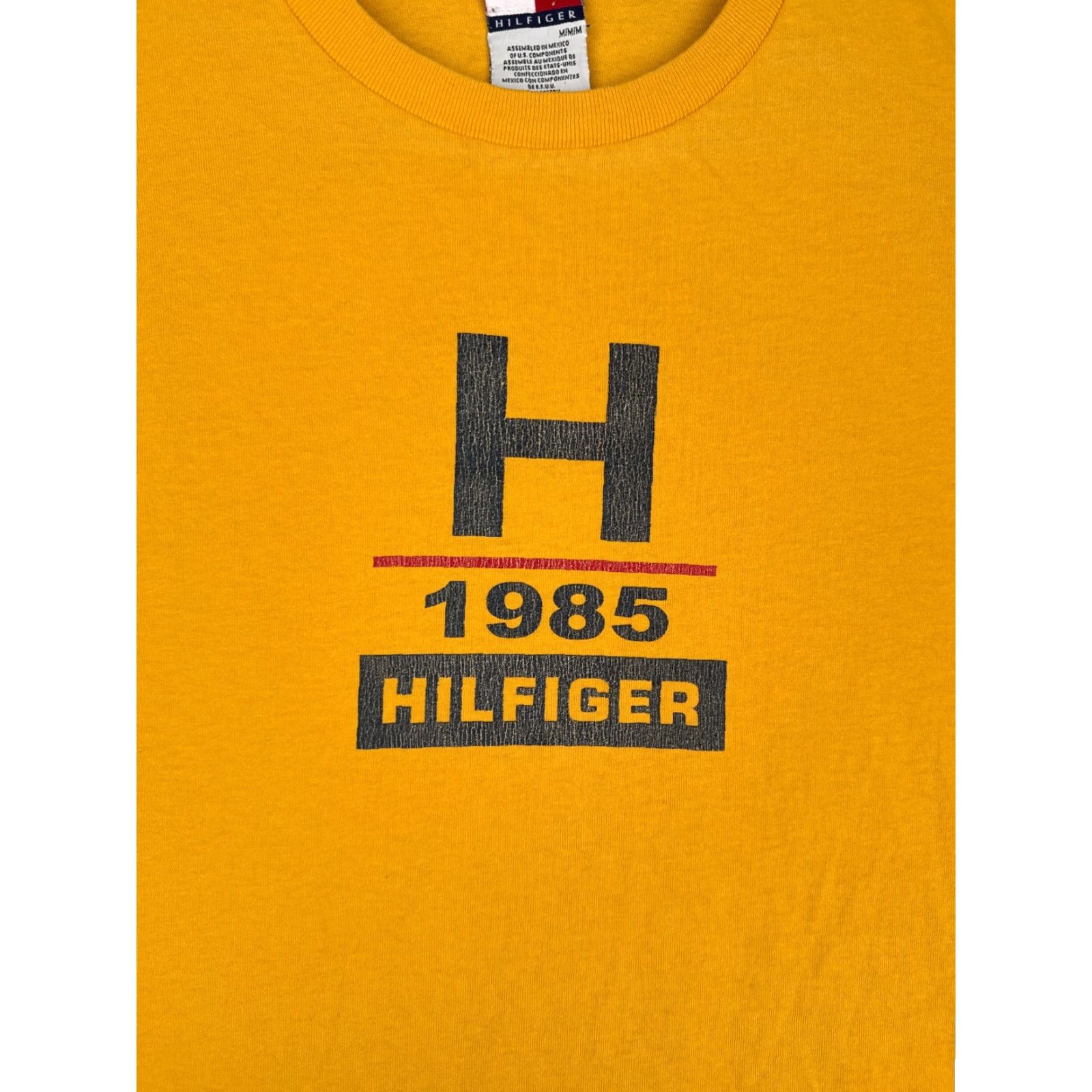 Tommy Hilfiger Tommy Hilfiger Shirt Adult Medium Yellow Short Sleeve Crew Neck 100% Cotton Logo Embroidered Men T-Shirt Size US M / EU 48-50 / 2 - 6 Thumbnail