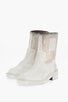 image of Maison Margiela Mm6 Coated Leather Ankle Booties in Grey, Women's (Size 5)