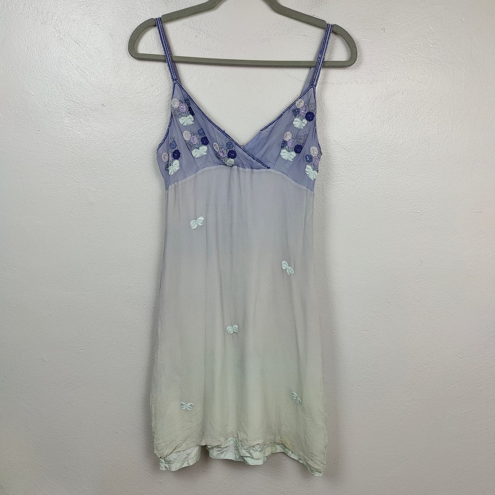 Other Vintage Y2K Anopia Collezioni Silk Ombre Dress Womens 8 Size M / US 6-8 / IT 42-44 - 5 Thumbnail