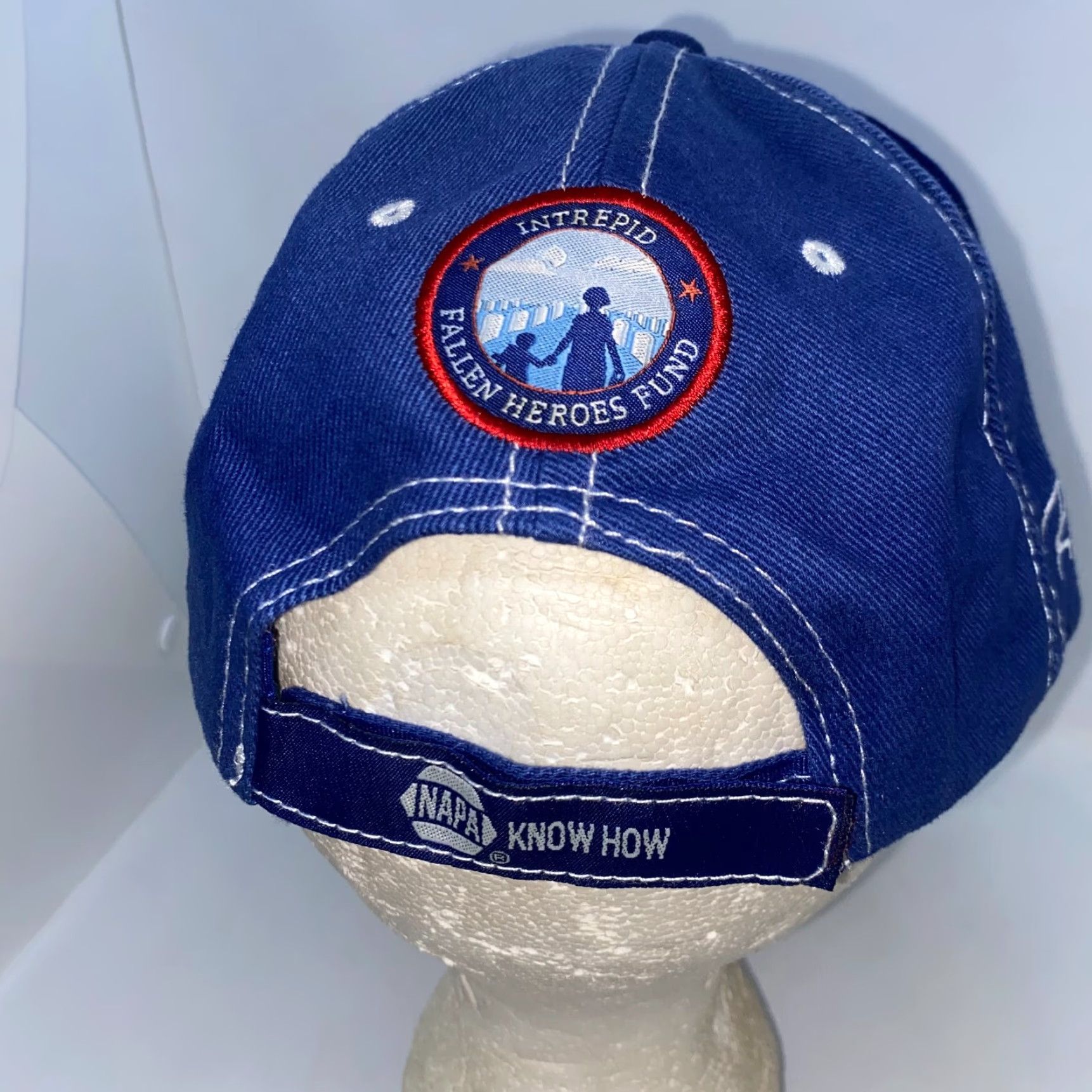 NASCAR NAPA Racing NASCAR Ron Capps Chase Elliot Blue Intrepid Fund Strapback Hat Size ONE SIZE - 3 Thumbnail