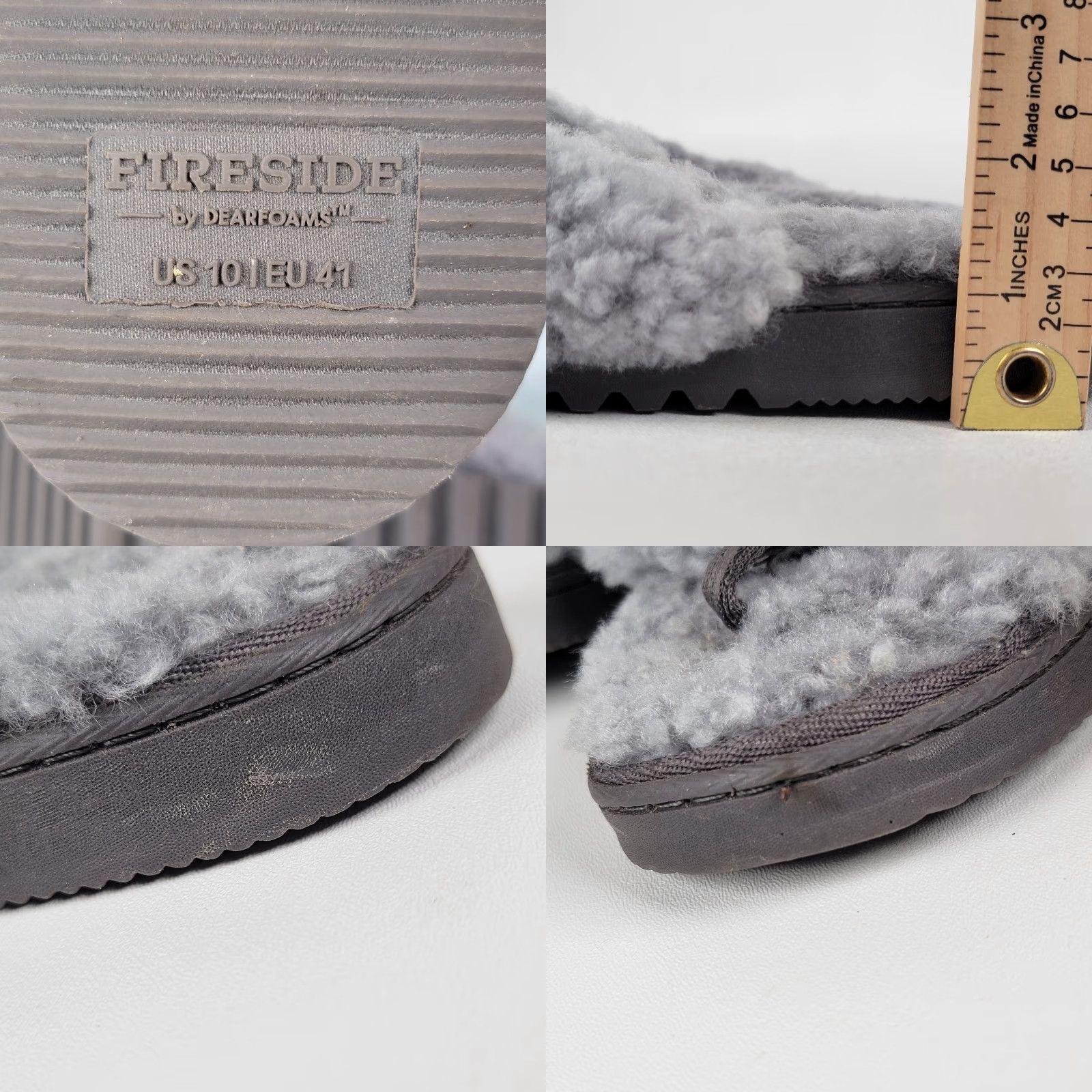 Vintage Fireside by Dearfoams Slippers Womens 10 Cairns Gray Casual Comfort Thong Slide Size US 10 / IT 40 - 8 Thumbnail