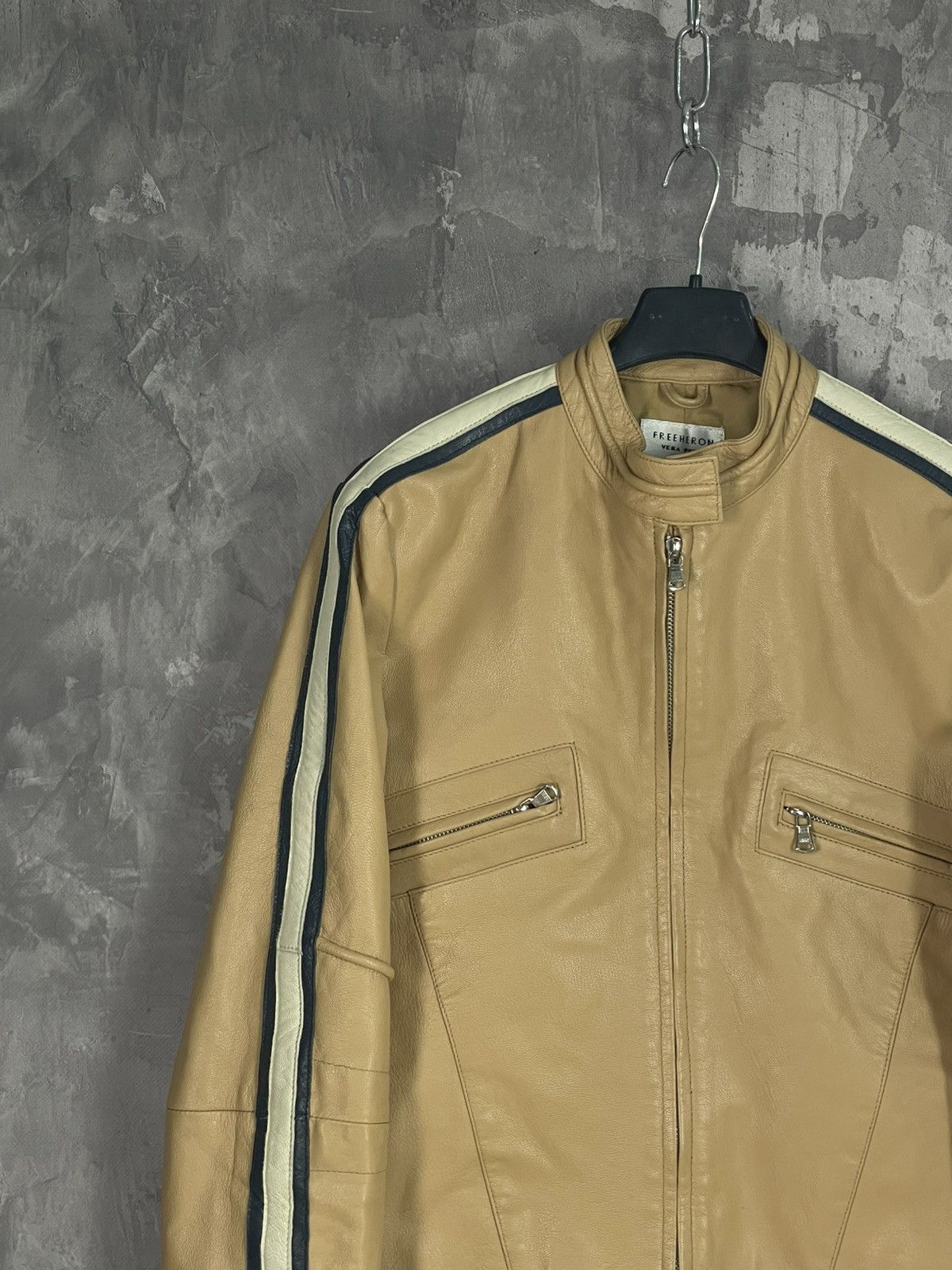 Japanese Brand Vintage Cropped Y2K Leather Moto Streetwear Jacket Size M / US 6-8 / IT 42-44 - 3 Thumbnail