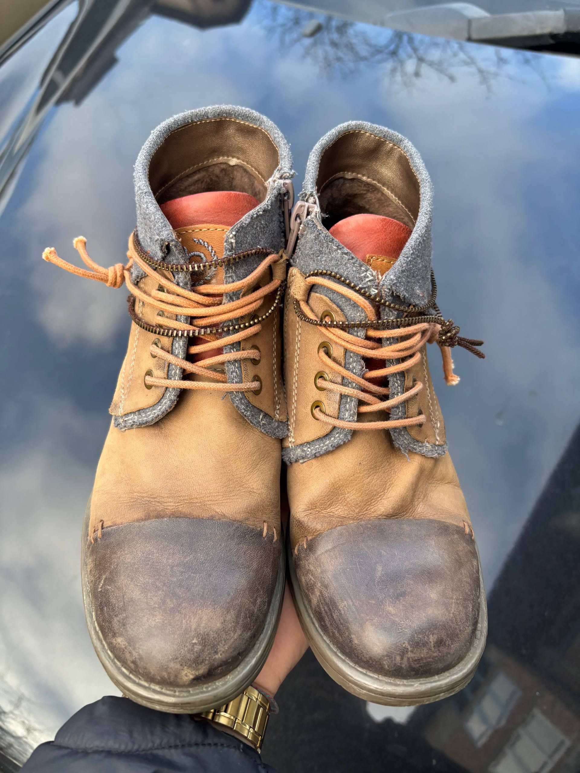 Japanese Brand VTG AS 98 IfSixWasNine Vibe Buggati Zip Leather Boots Size US 7 / IT 37 - 3 Thumbnail