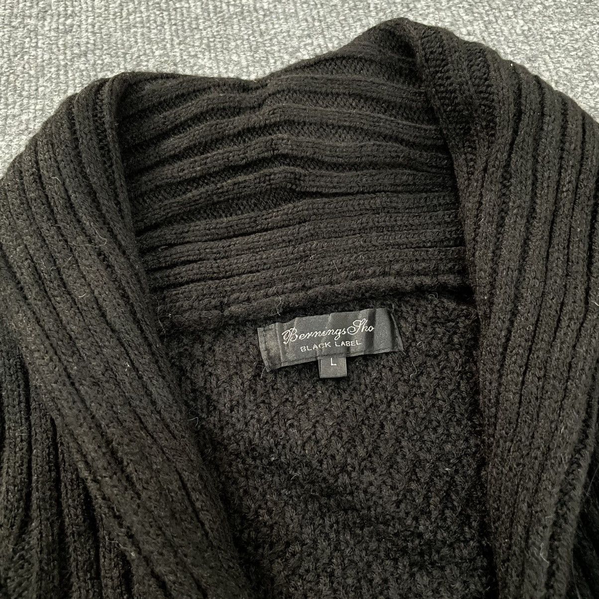 Japanese Brand Berning Sho Black Label Cable Knitted Sweater Cardigan Size US L / EU 52-54 / 3 - 5 Thumbnail