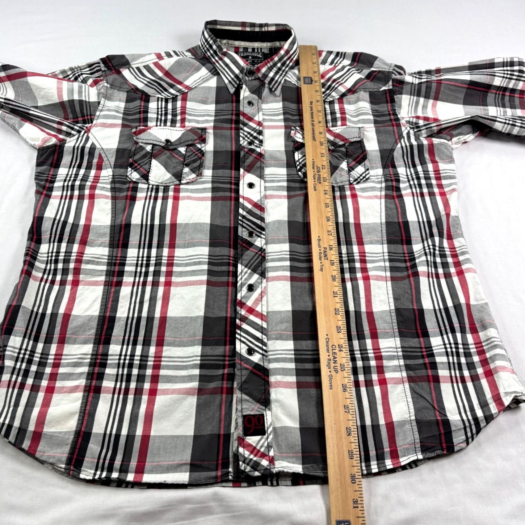 Vintage Panhandle Slim Shirt Mens XL Plaid Pearl Snap Embroidered Western Rodeo Size US XL / EU 56 / 4 - 7 Thumbnail