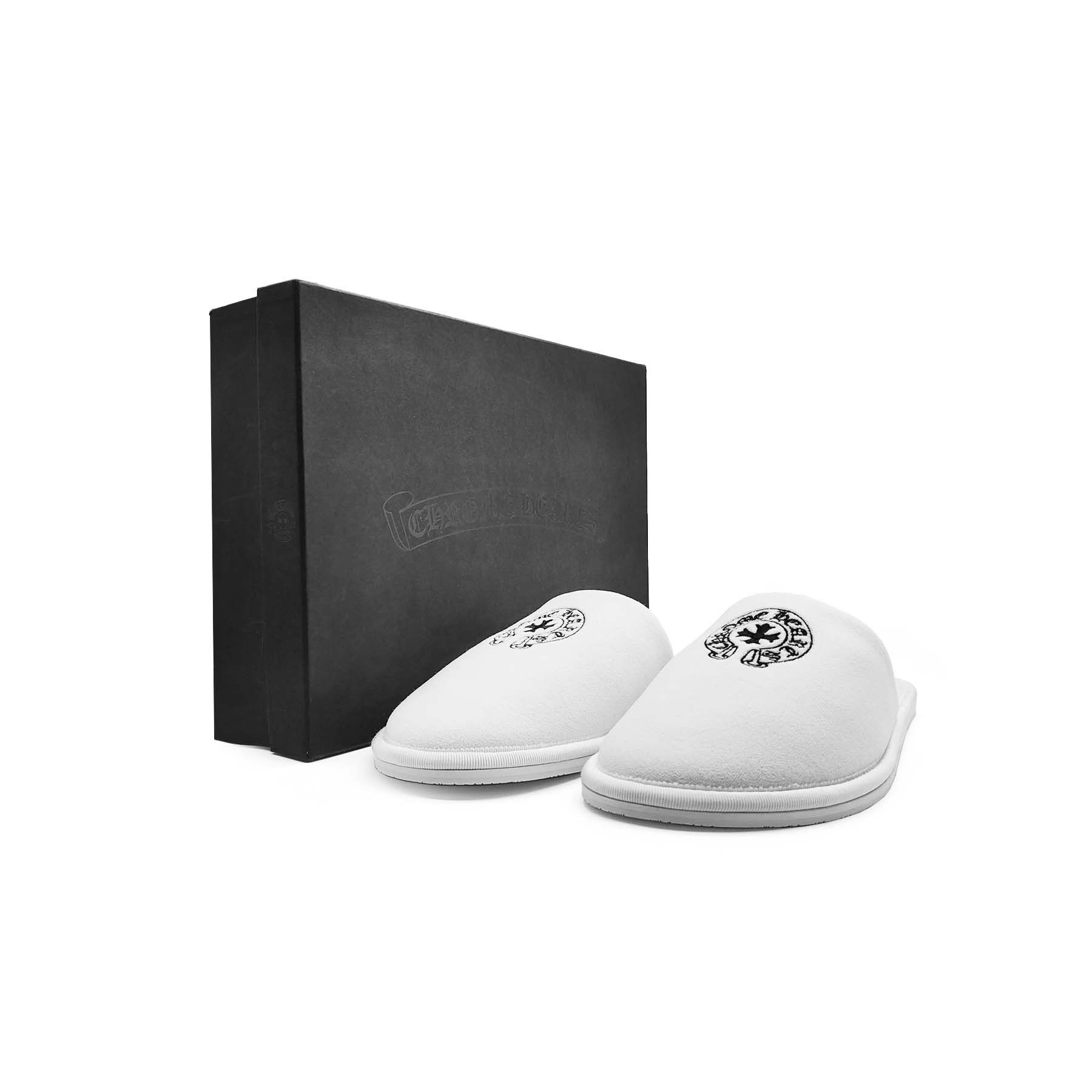 Chrome Hearts Chrome Hearts Horseshoe Embroidered White Slippers Size US 12.5 / EU 45-46 - 5 Thumbnail