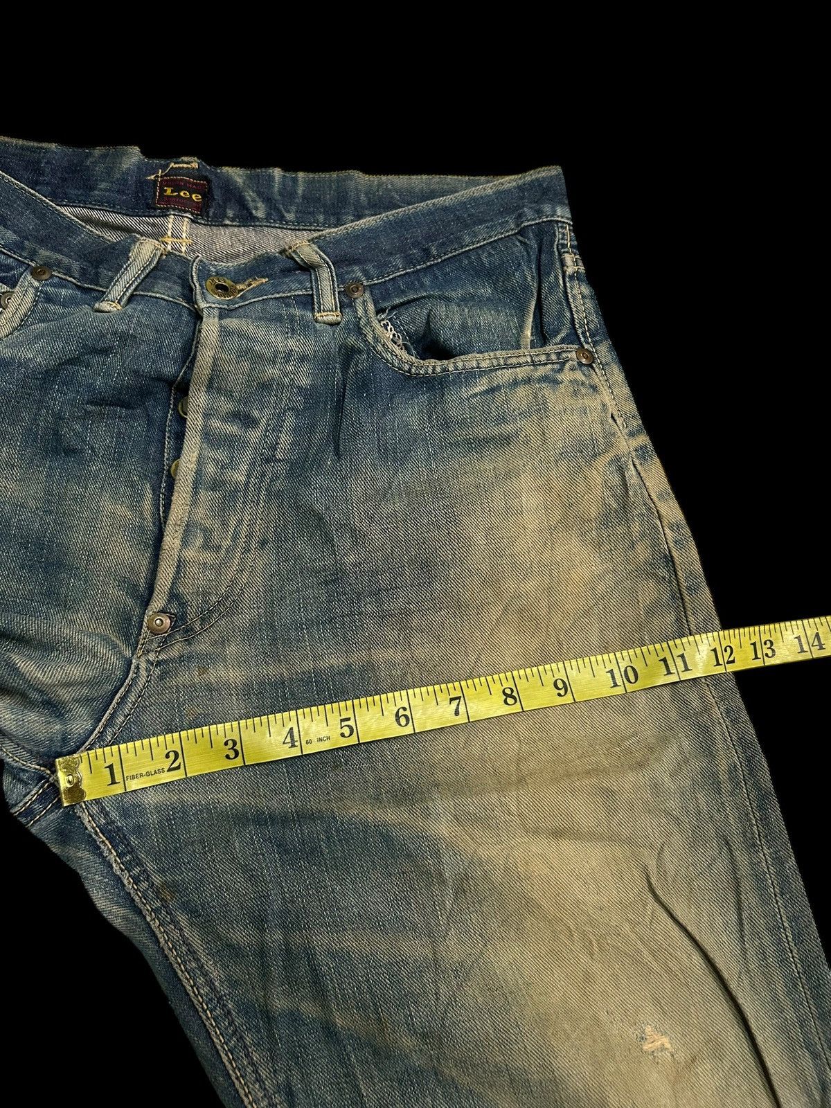 Japanese Brand × Kapital × Vintage Vintage Lee Cowboy Selvedge Distressed Short Denim Jeans Size US 32 / EU 48 - 19 Thumbnail