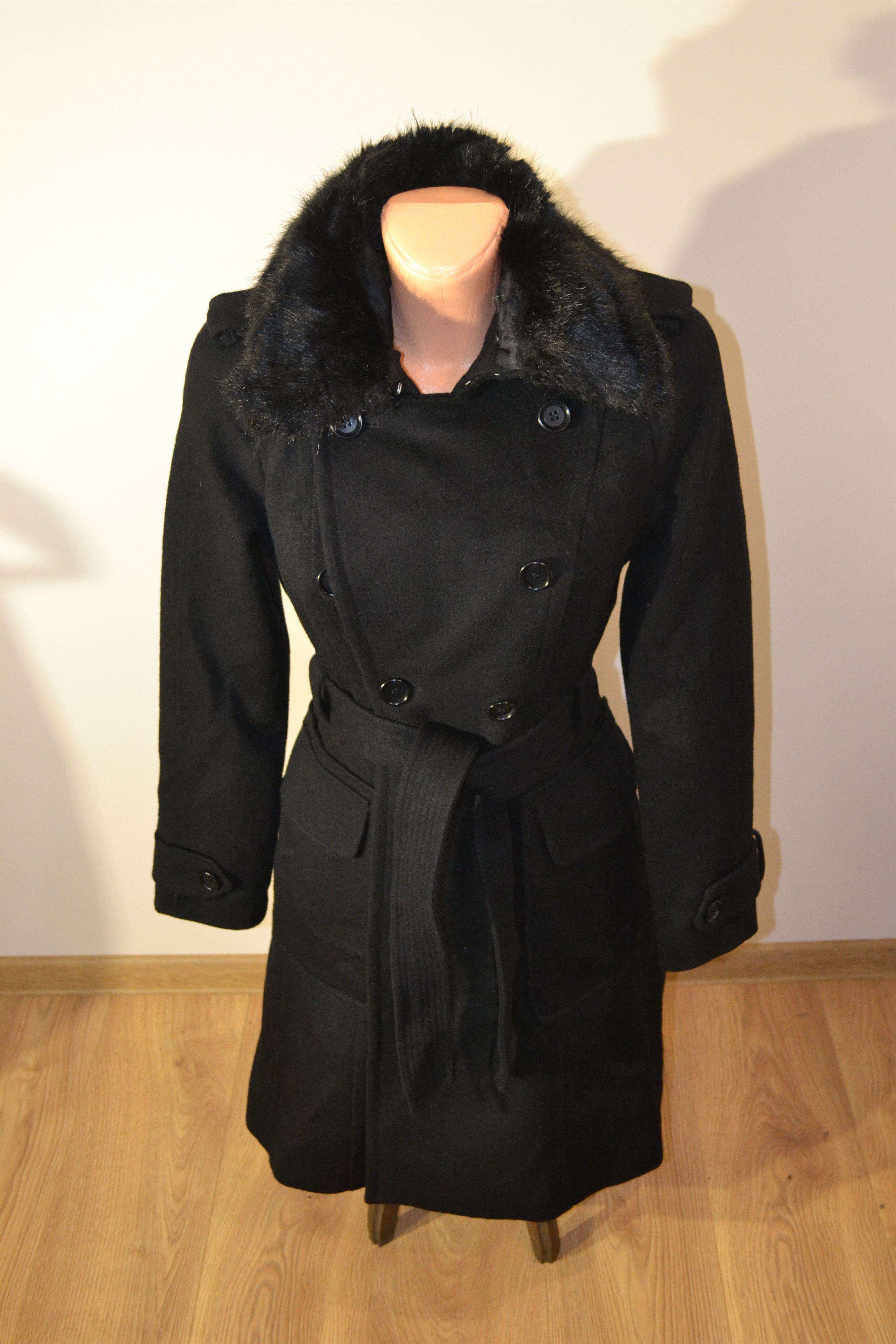 Karen Millen Karen Millen Black Wool Winter Coat - size S Size S / US 4 / IT 40 - 2 Thumbnail