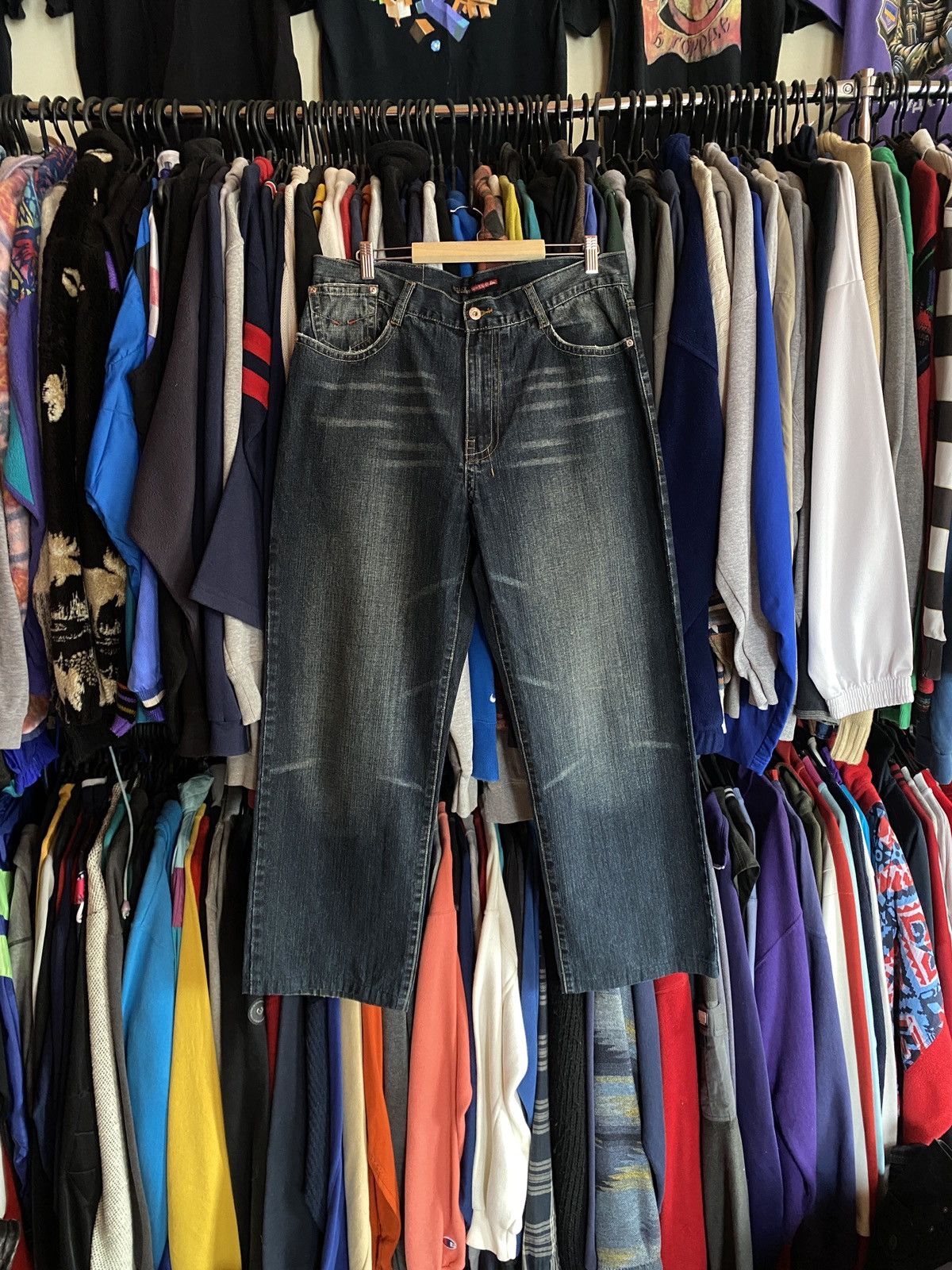 Quiksilver QUIKSILVER VINTAGE BAGGY DENIM JEANS Y2k STYLE Size US 36 / EU 52 - 3 Thumbnail