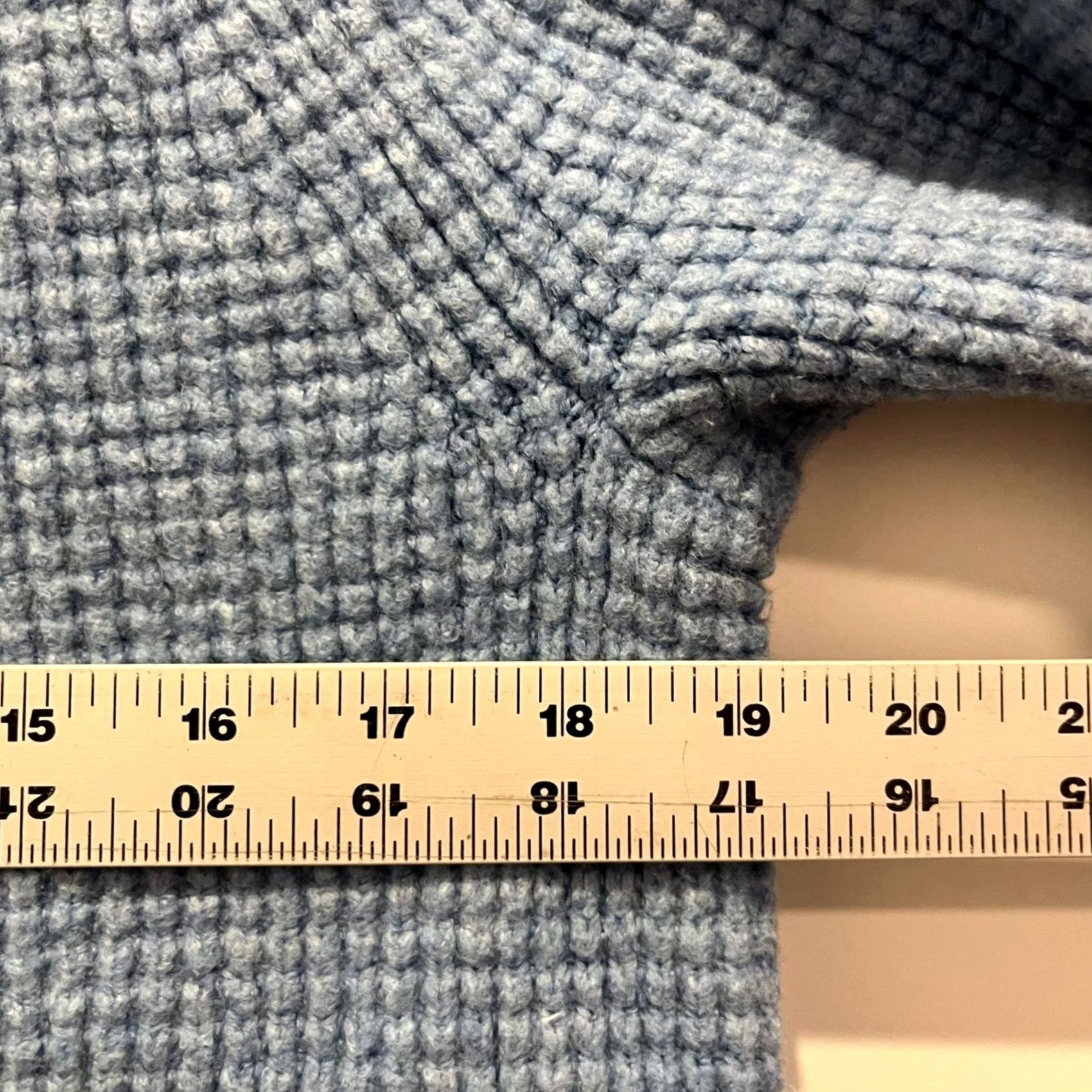 Vintage L.L. Bean Women Waffle Knit Turtleneck Pullover Side Zip Sweater Blue Large Size L / US 10 / IT 46 - 7 Thumbnail