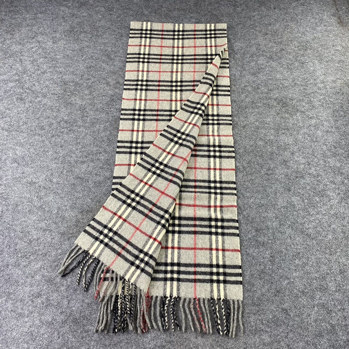 Burberry × Vintage Burberry Wool Muffler / Scarf / Neckwear -T1305 Size ONE SIZE - 4 Thumbnail
