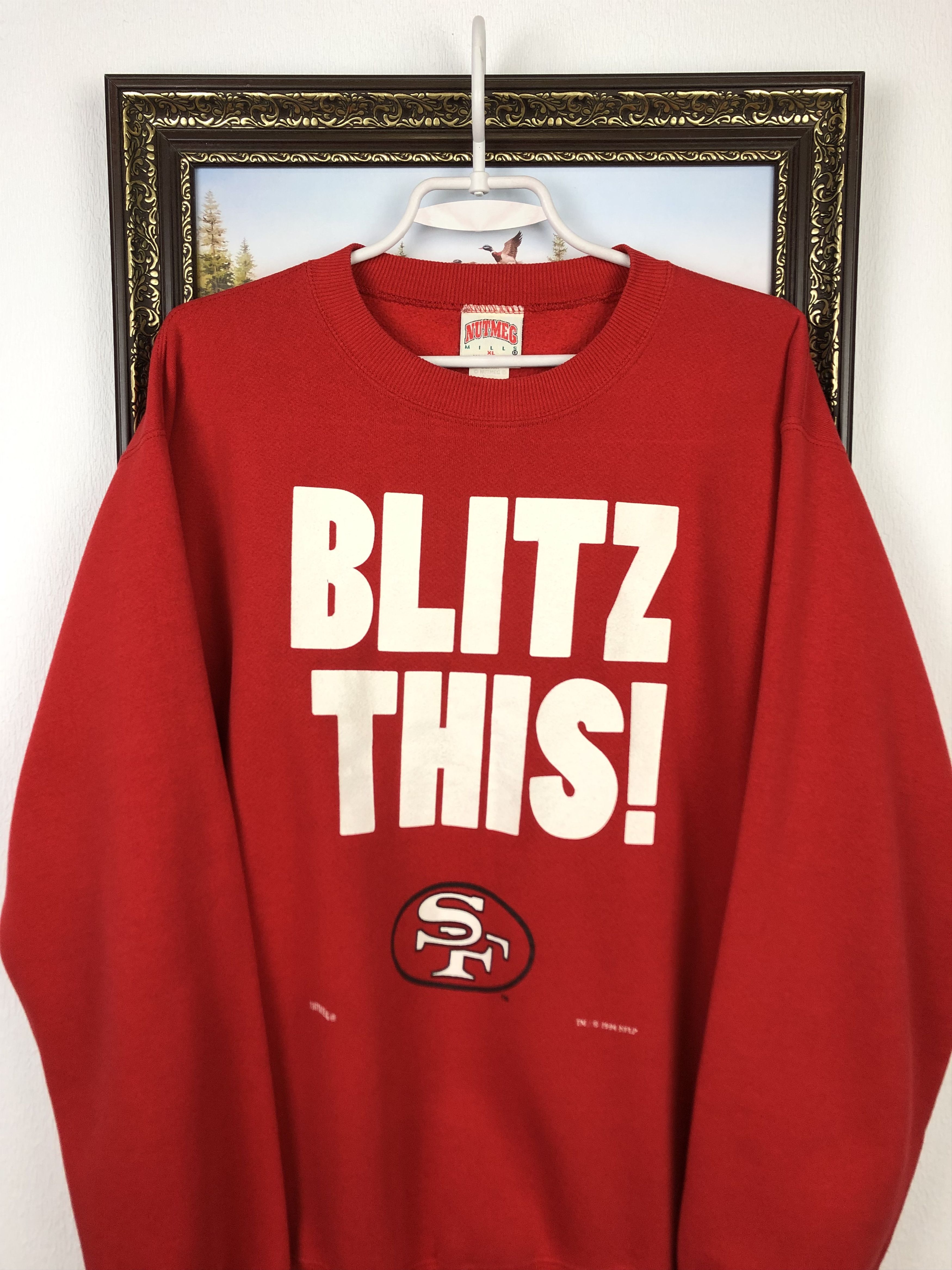 NFL Vintage San Francisco 49ers Football Sweatshirt Blitz This Size US XL / EU 56 / 4 - 2 Thumbnail