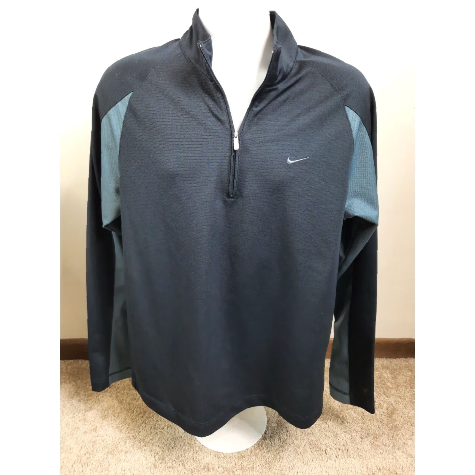 Nike Nike Dri-Fit Quarter Zip Pullover Mens Size Medium Blue 1/4 Zip Pullover Sweatshirt Regular Fit Sport Activewear Shirt Size US M / EU 48-50 / 2 - 3 Thumbnail