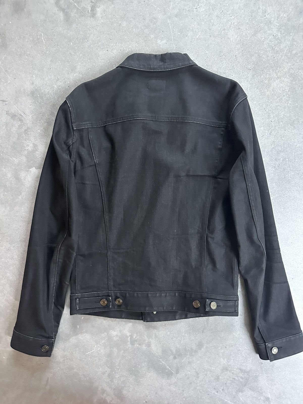 DJ01M denim trucker jeans jacket black wax waxed 2013 hedi